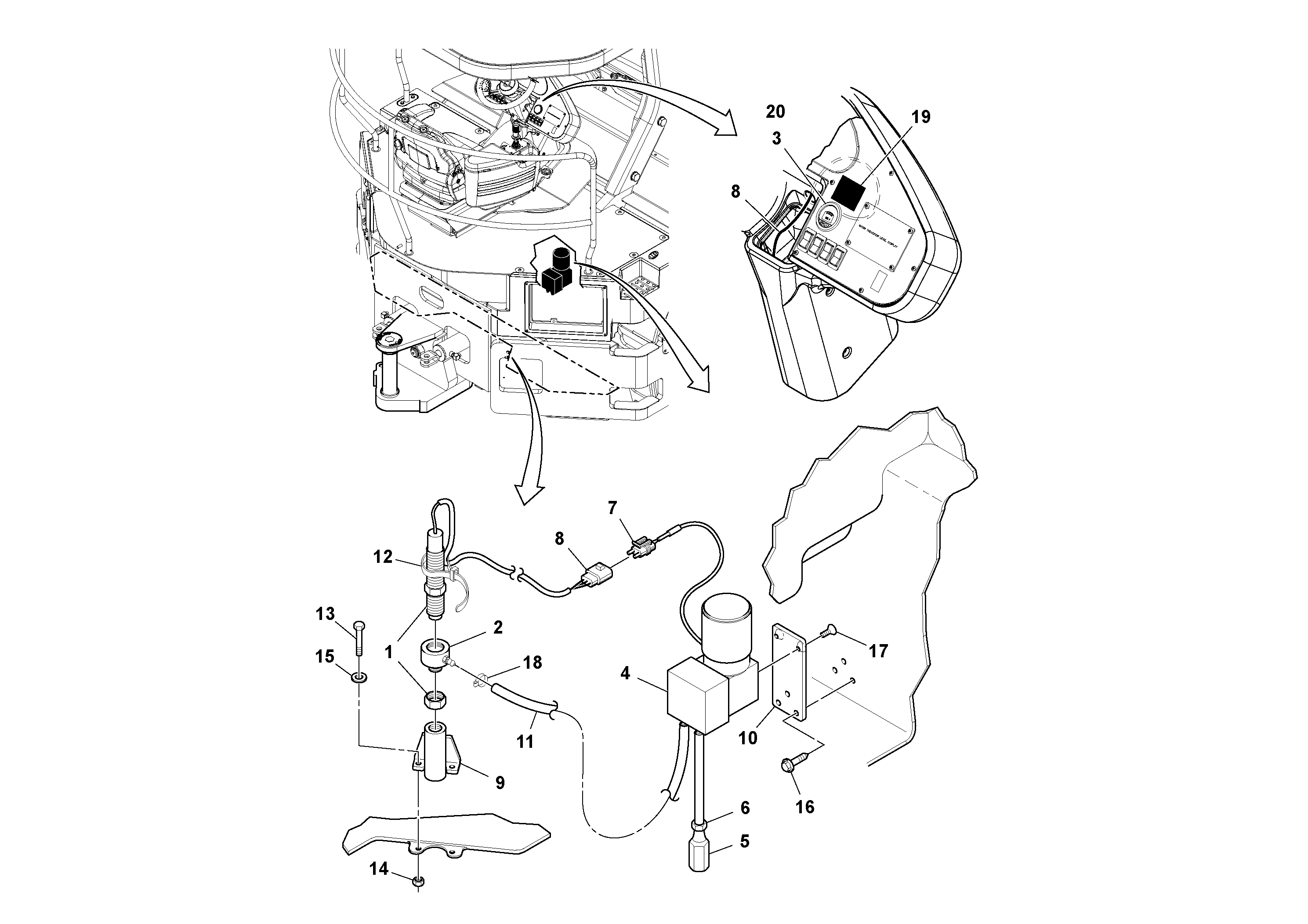 Схема запчастей Volvo DD132HF/DD138HF/HA/HFA S/N 197527- - 59760 Infrared Temperature Installation 