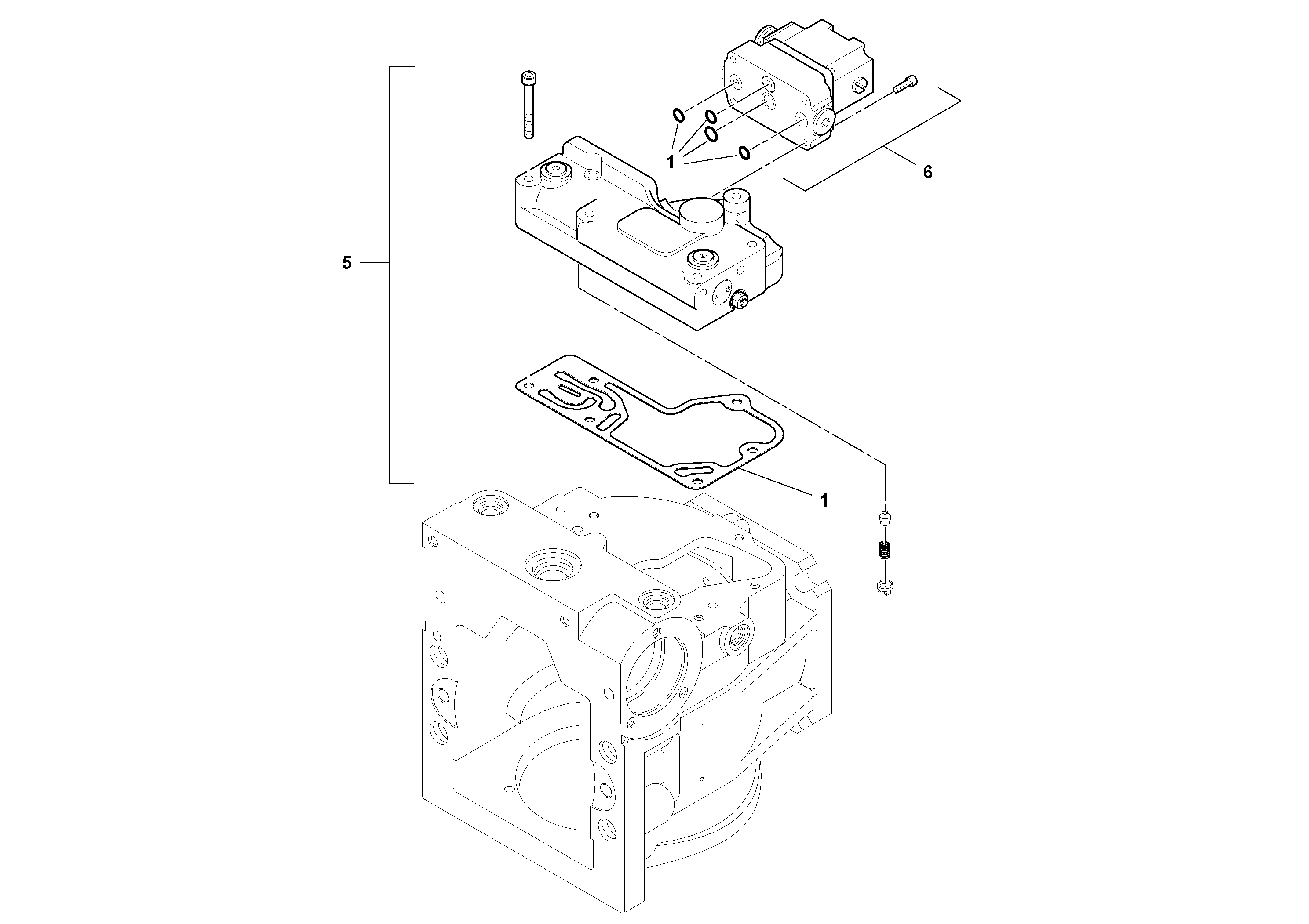 Схема запчастей Volvo DD132HF/DD138HF/HA/HFA S/N 197527- - 24928 Propulsion Pump 