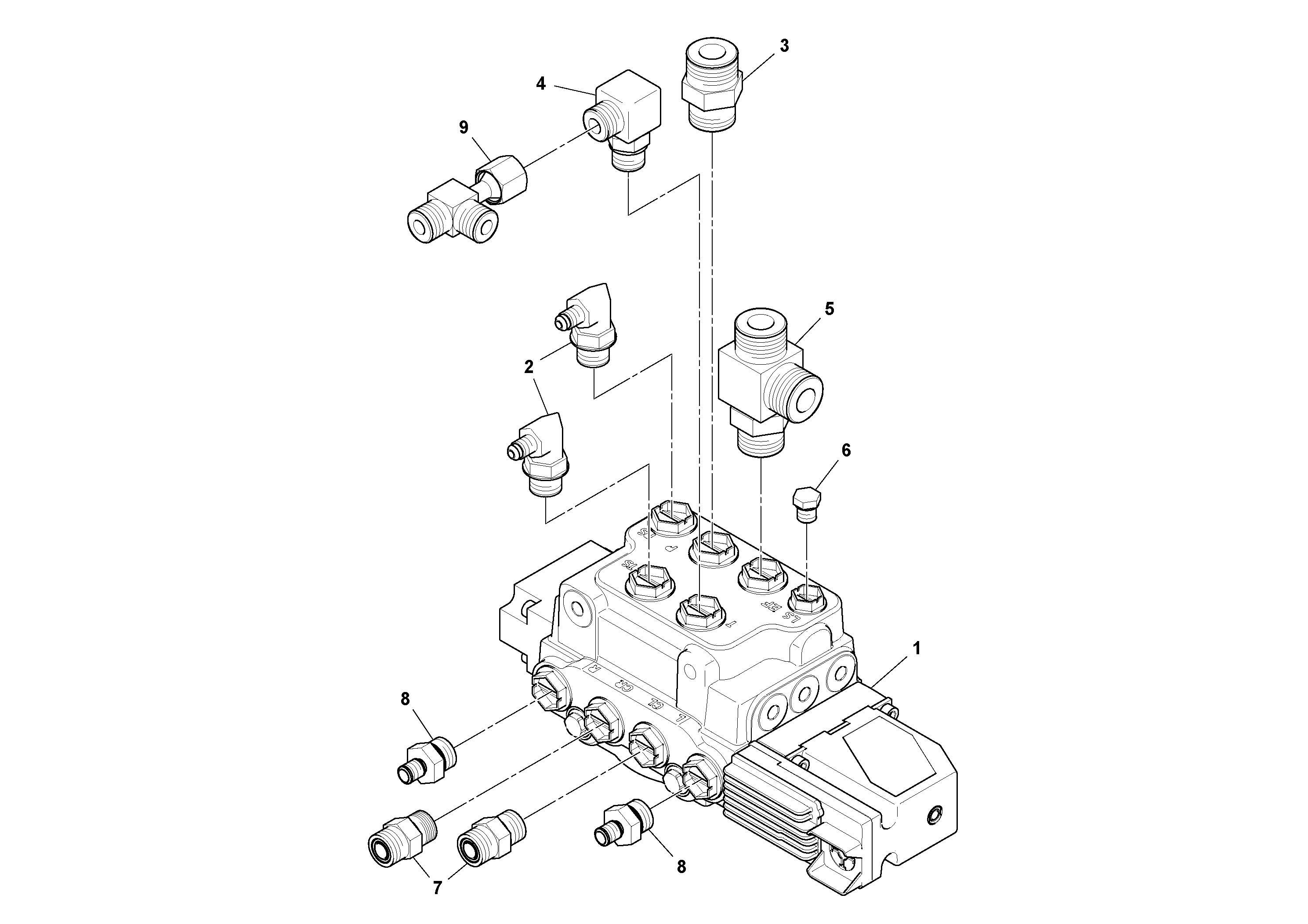 Схема запчастей Volvo DD132HF/DD138HF/HA/HFA S/N 197527- - 29793 Steering Valve Assembly 