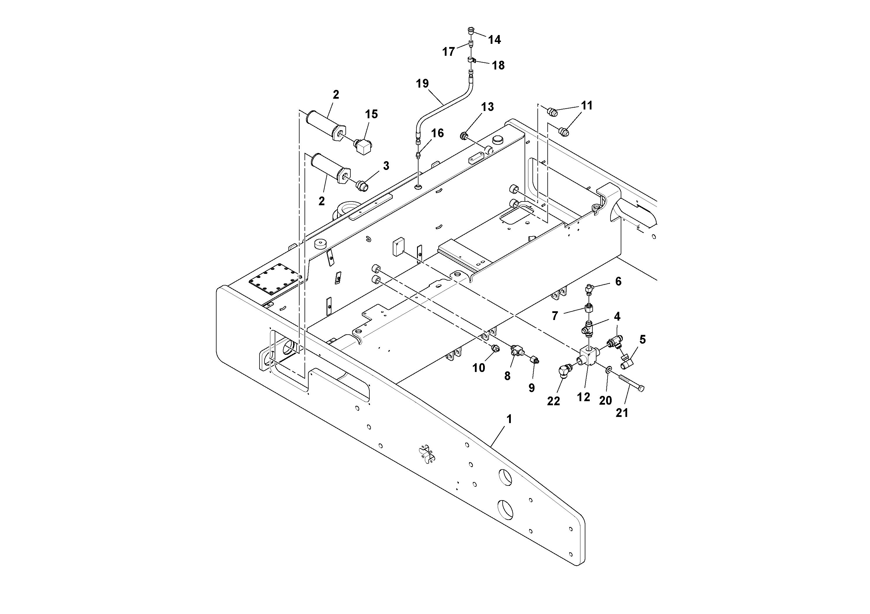 Схема запчастей Volvo DD132HF/DD138HF/HA/HFA S/N 197527- - 50404 Rear frame Assembly 