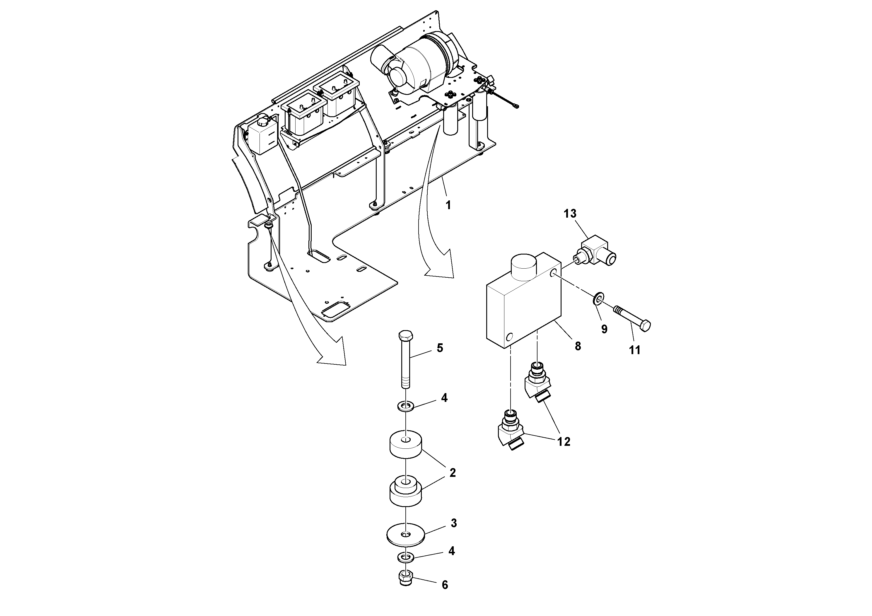 Схема запчастей Volvo DD132HF/DD138HF/HA/HFA S/N 197527- - 99182 Drum Skirt 
