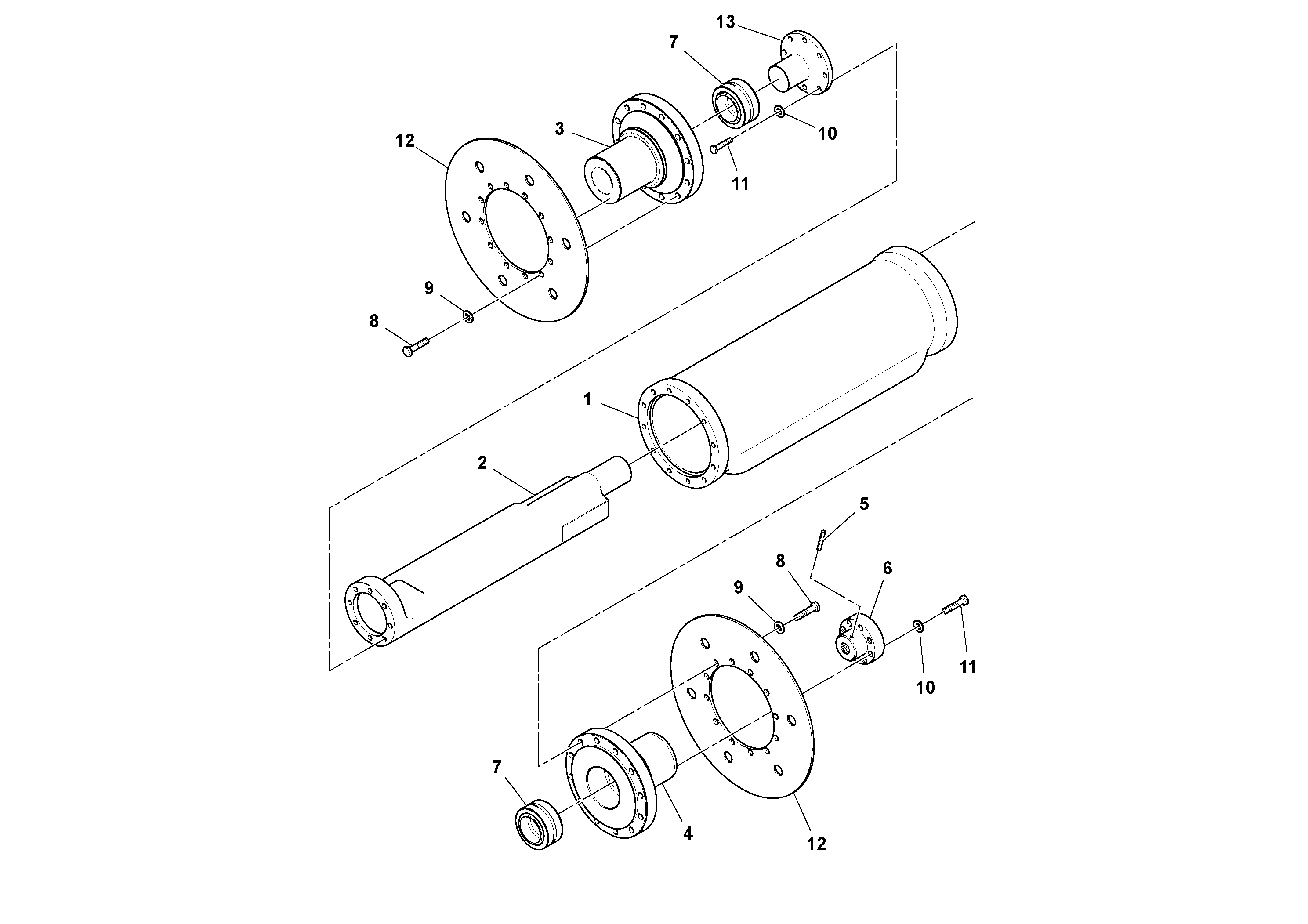 Схема запчастей Volvo DD132HF/DD138HF/HA/HFA S/N 197527- - 50408 Eccentric Shaft Assembly 