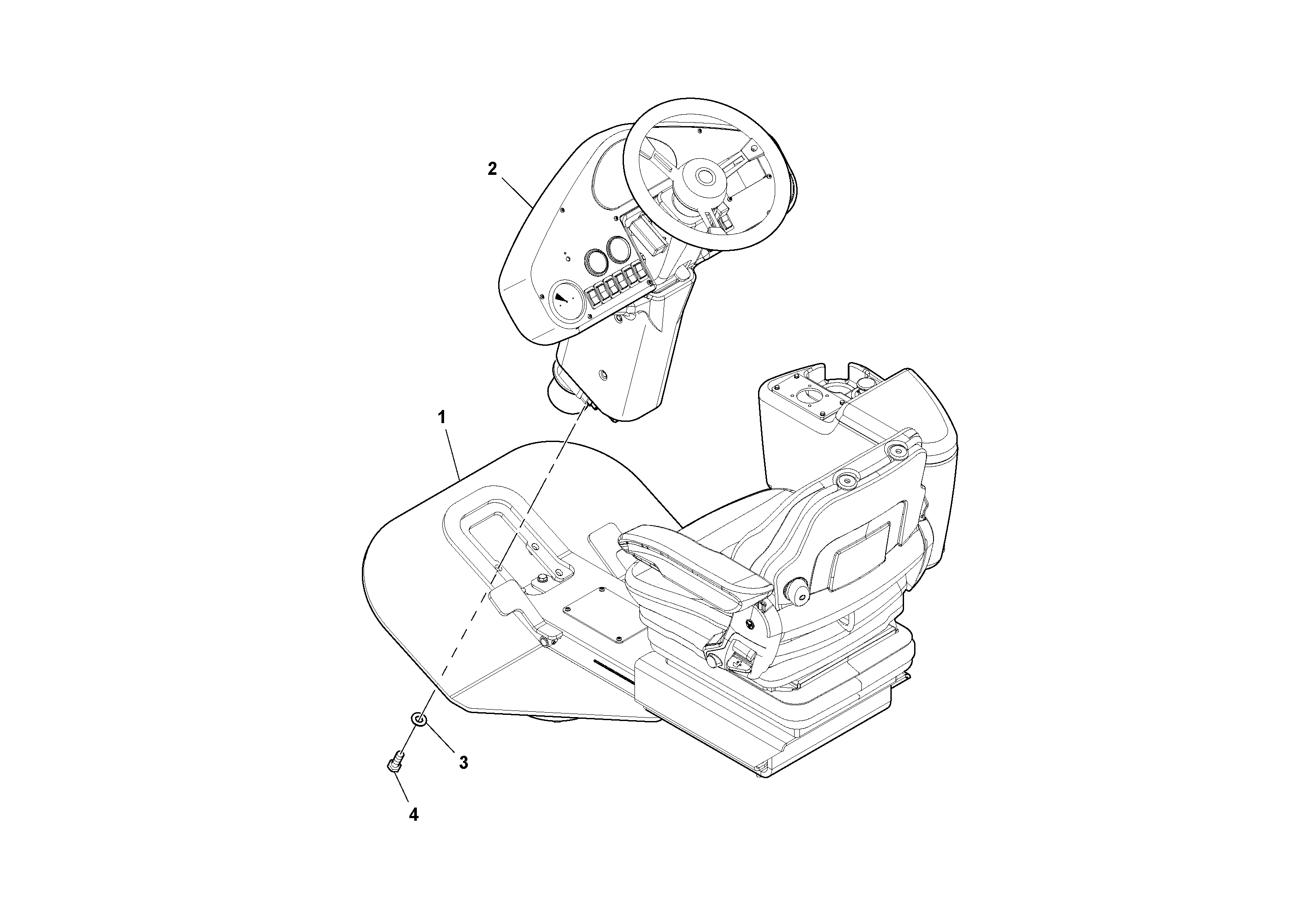Схема запчастей Volvo DD132HF/DD138HF/HA/HFA S/N 197527- - 41017 Operators Platform Installation 