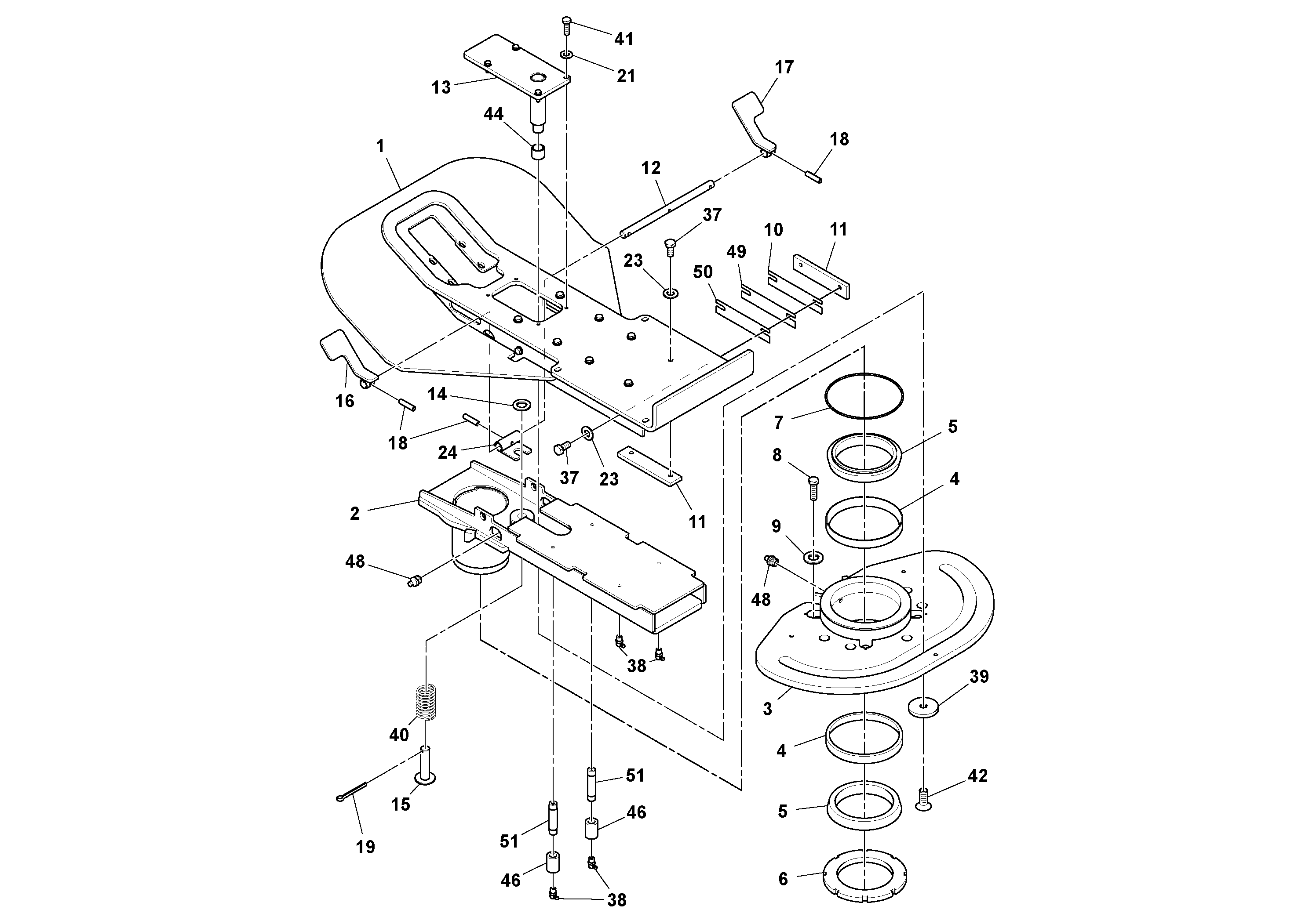 Схема запчастей Volvo DD132HF/DD138HF/HA/HFA S/N 197527- - 99204 Operators Platform Assembly 
