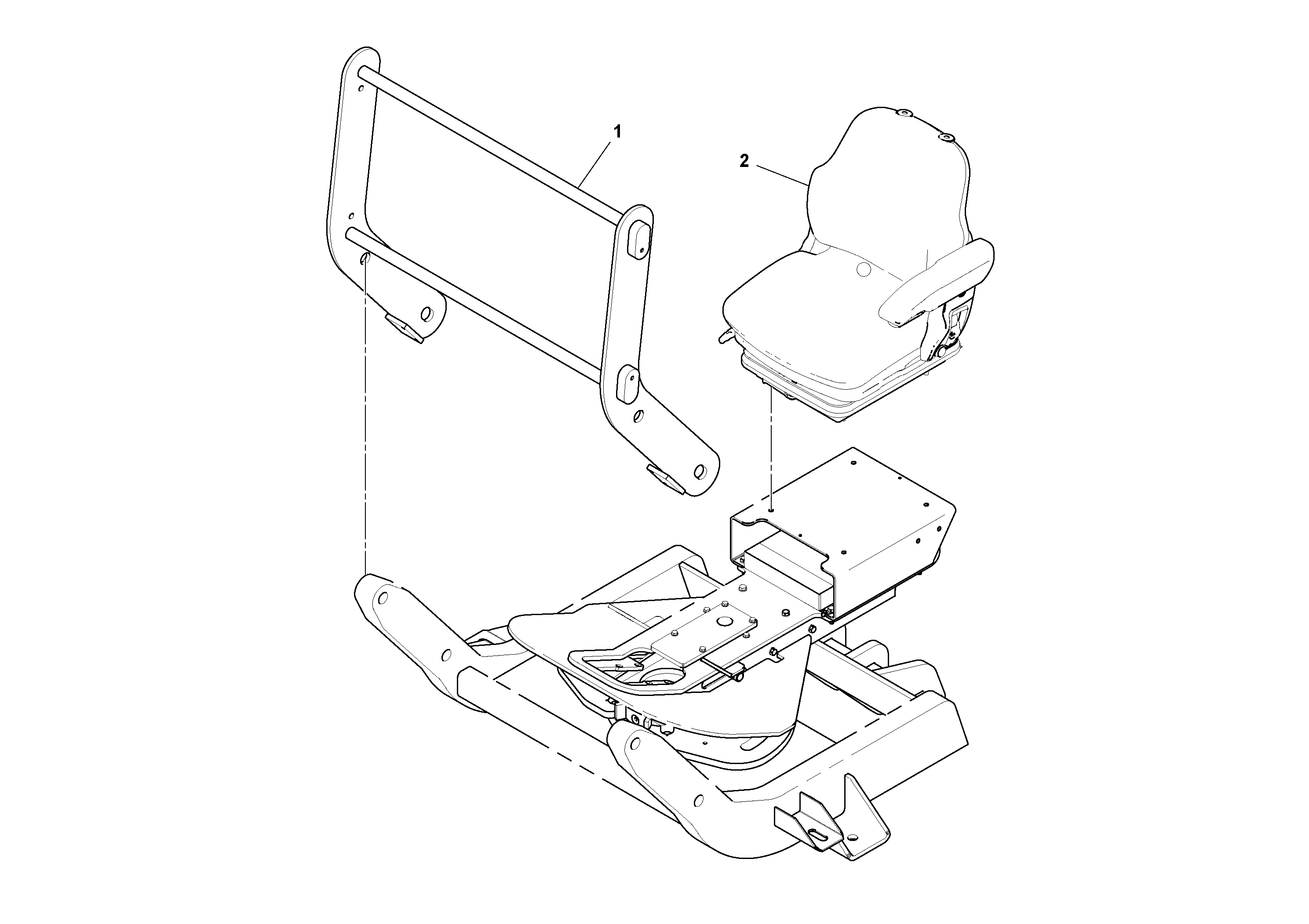 Схема запчастей Volvo DD132HF/DD138HF/HA/HFA S/N 197527- - 48699 No ROPS Installation and Seat 