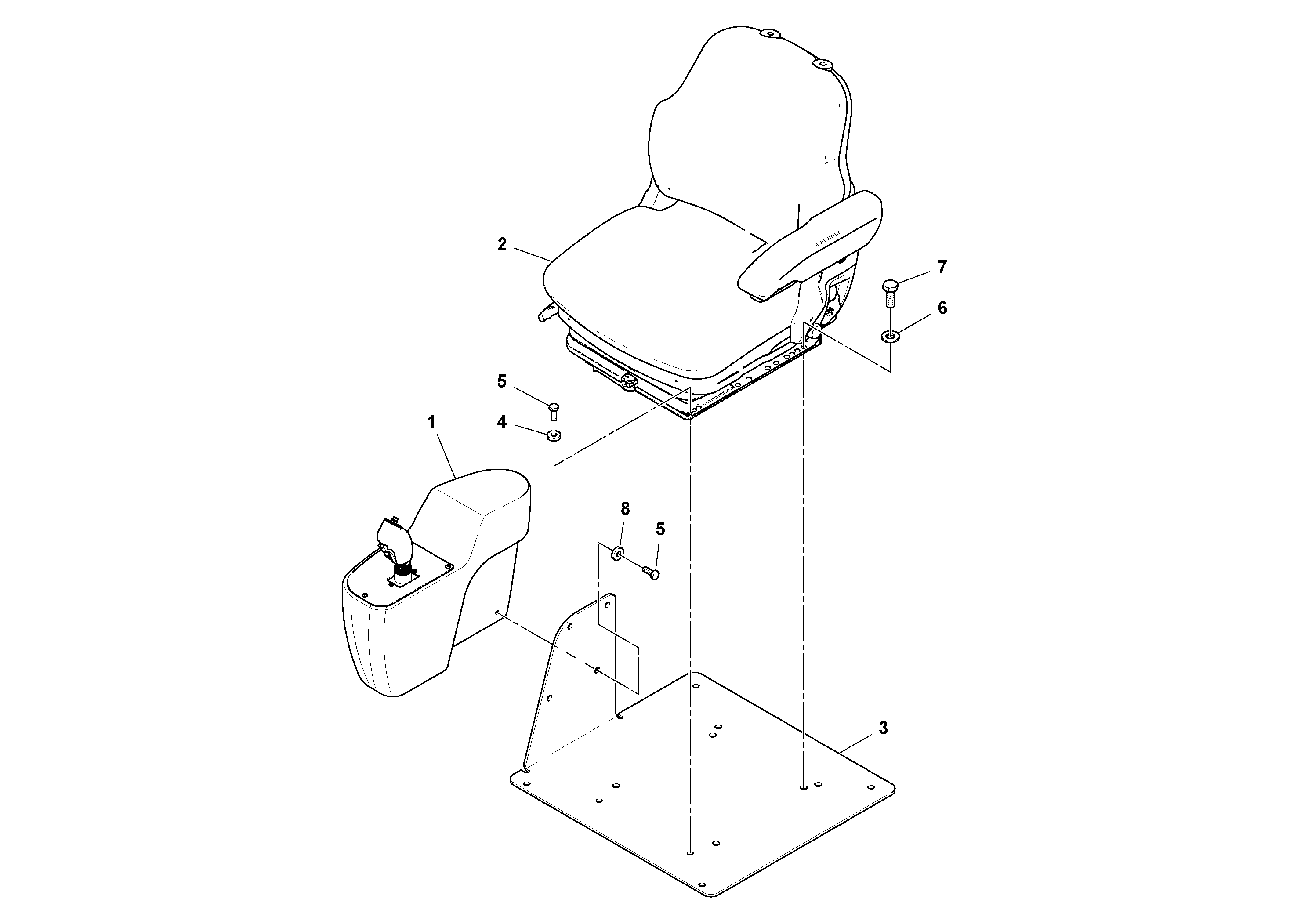Схема запчастей Volvo DD132HF/DD138HF/HA/HFA S/N 197527- - 48701 Seat Assembly 