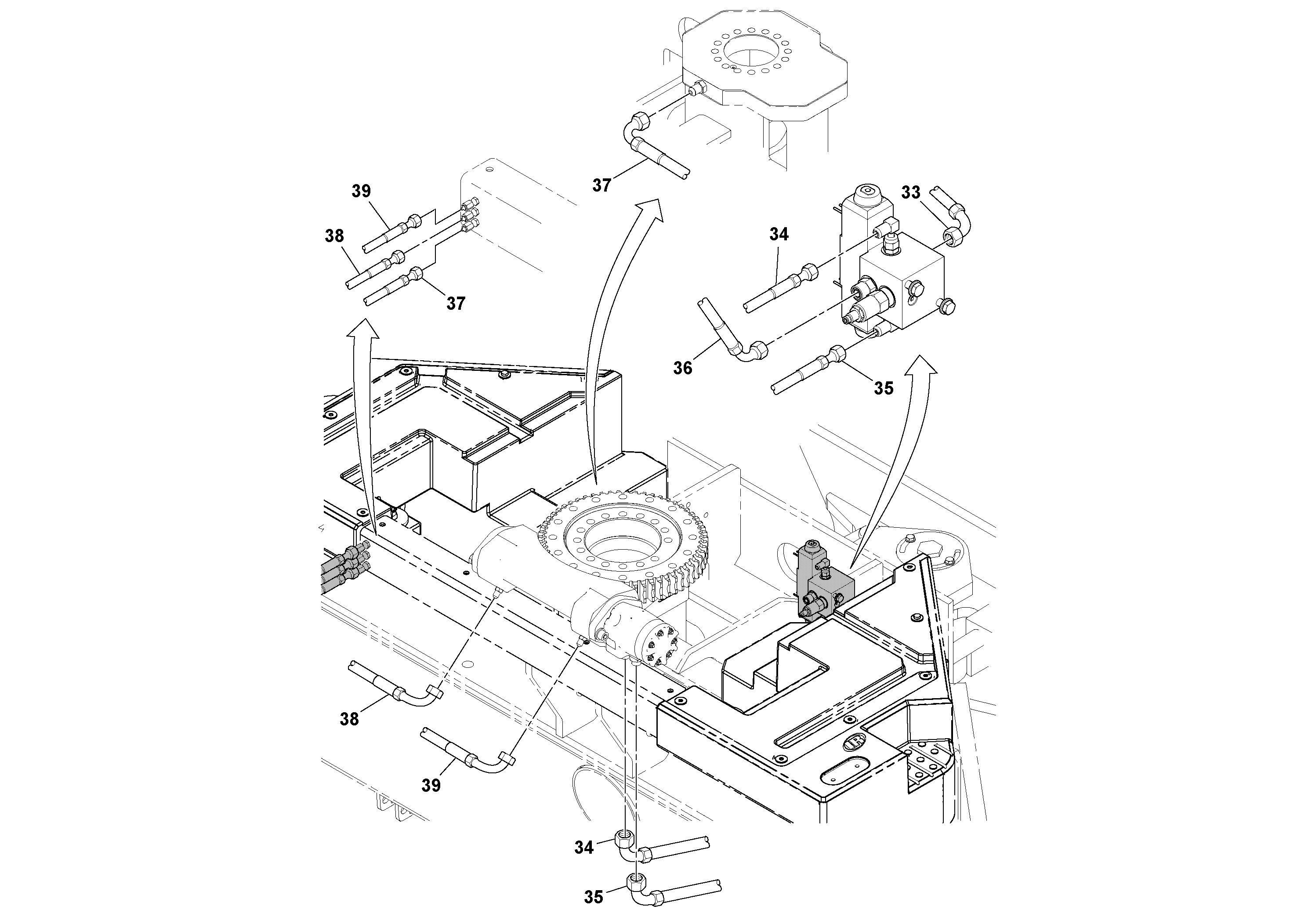 Схема запчастей Volvo DD132HF/DD138HF/HA/HFA S/N 197527- - 12056 Front Hosing Installation 