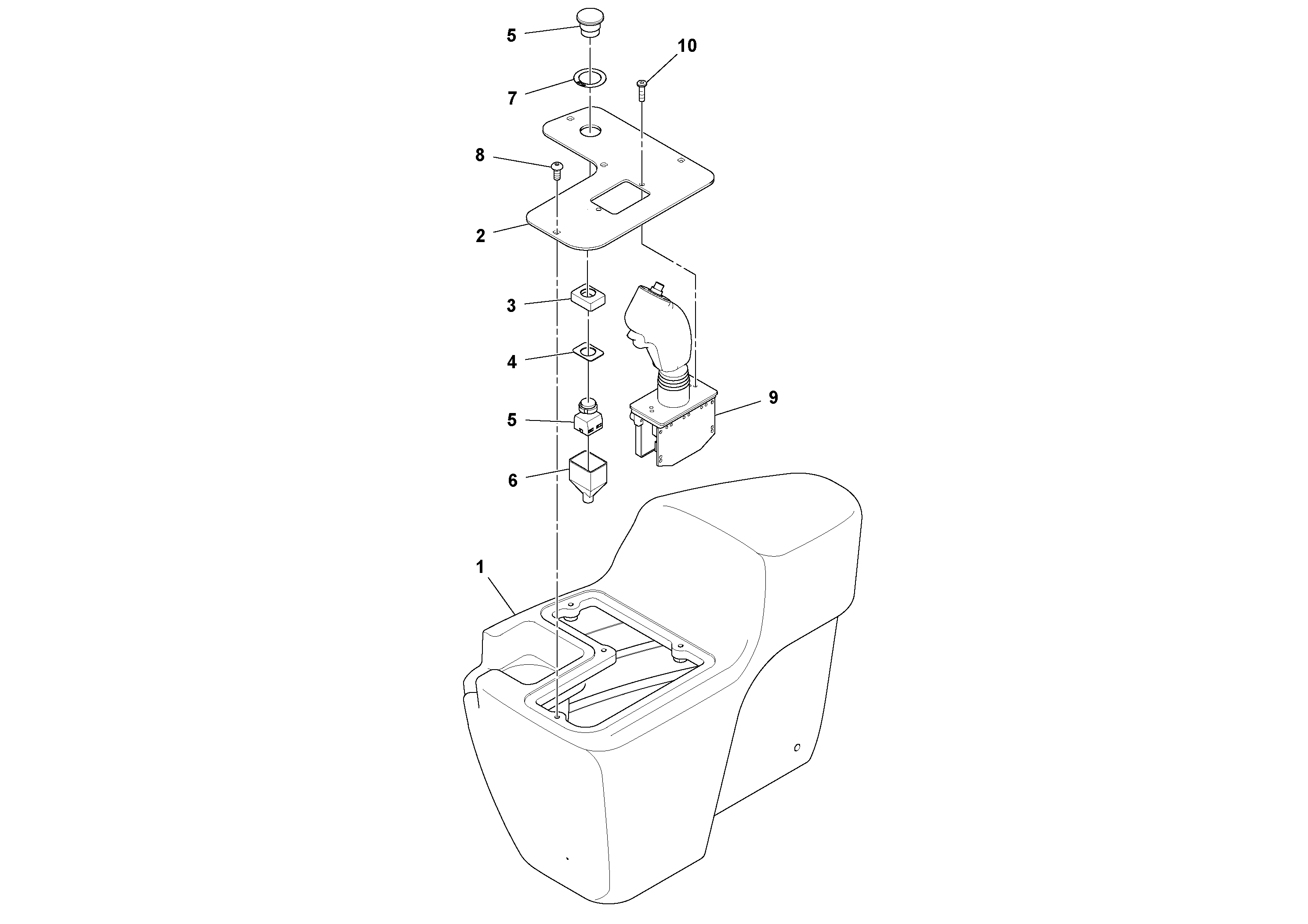 Схема запчастей Volvo DD132HF/DD138HF/HA/HFA S/N 197527- - 49012 Side Console Assembly 