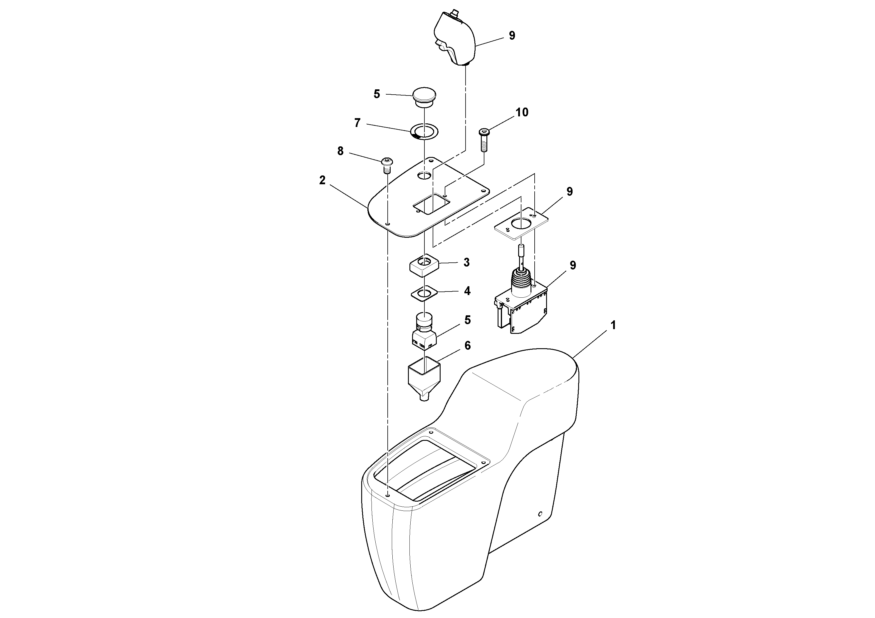 Схема запчастей Volvo DD132HF/DD138HF/HA/HFA S/N 197527- - 49015 Console Assembly 