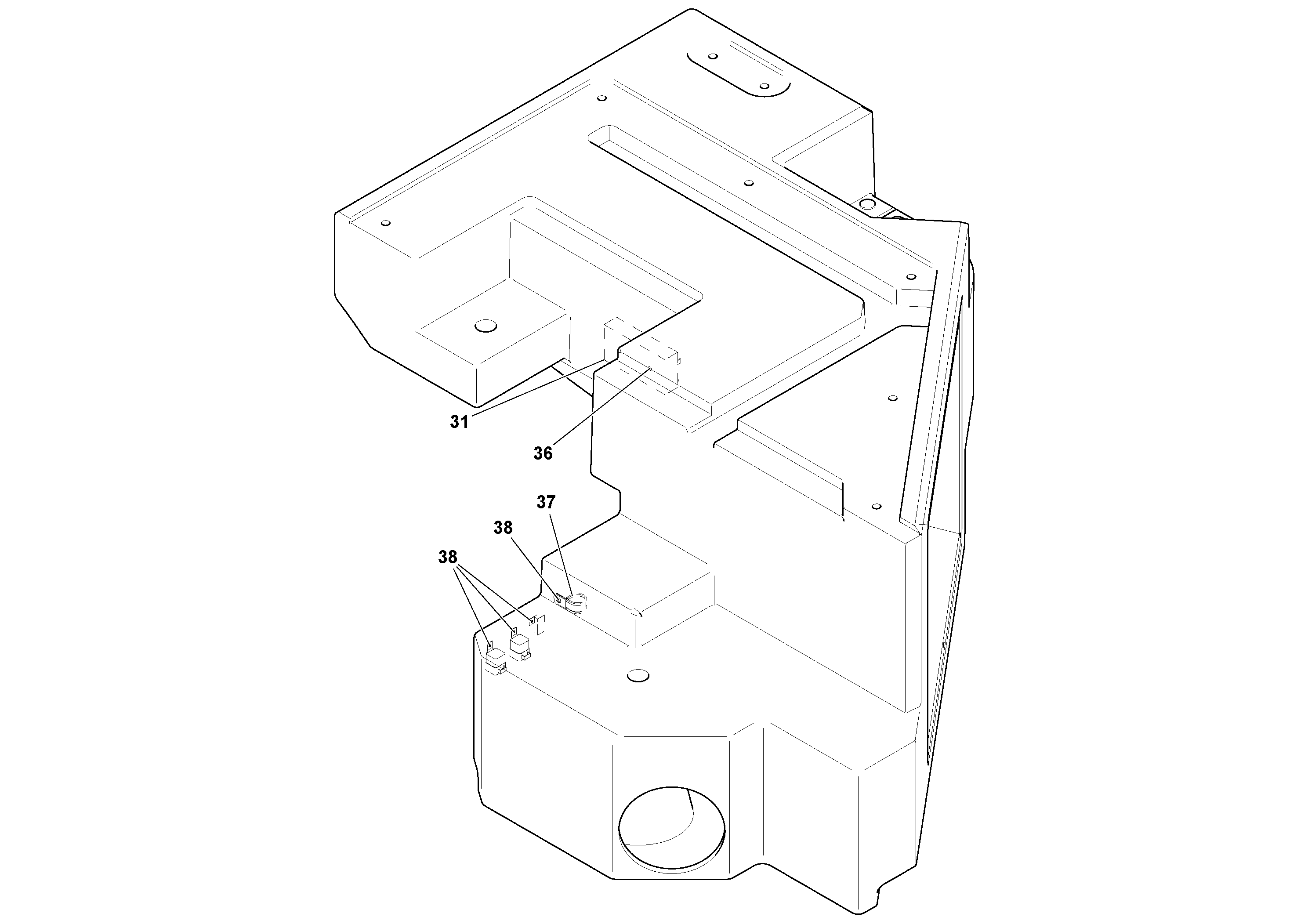 Схема запчастей Volvo DD132HF/DD138HF/HA/HFA S/N 197527- - 51364 Density Gauge Installation 