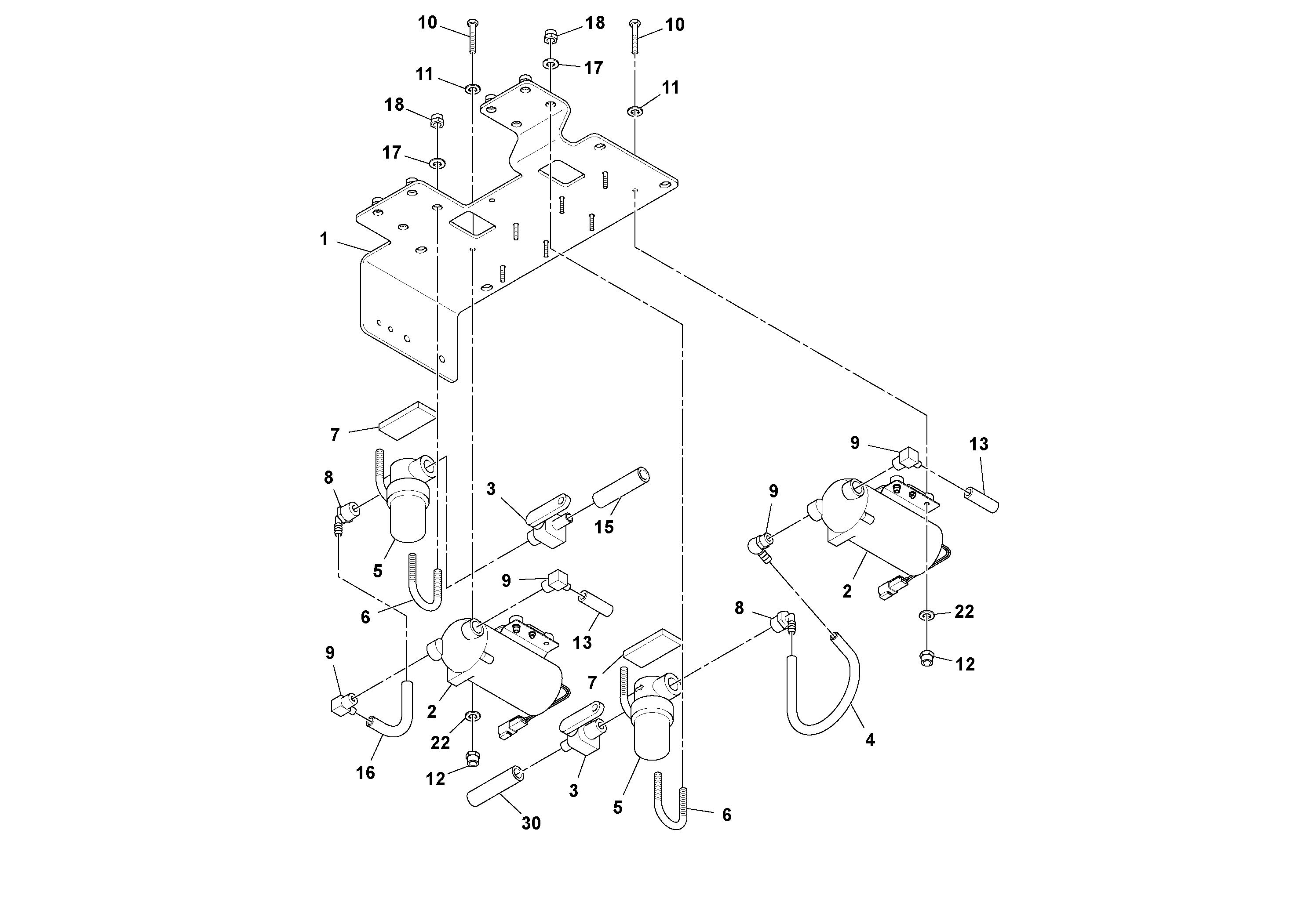 Схема запчастей Volvo DD132HF/DD138HF/HA/HFA S/N 197527- - 12067 Pump and Water Hose Assembly 
