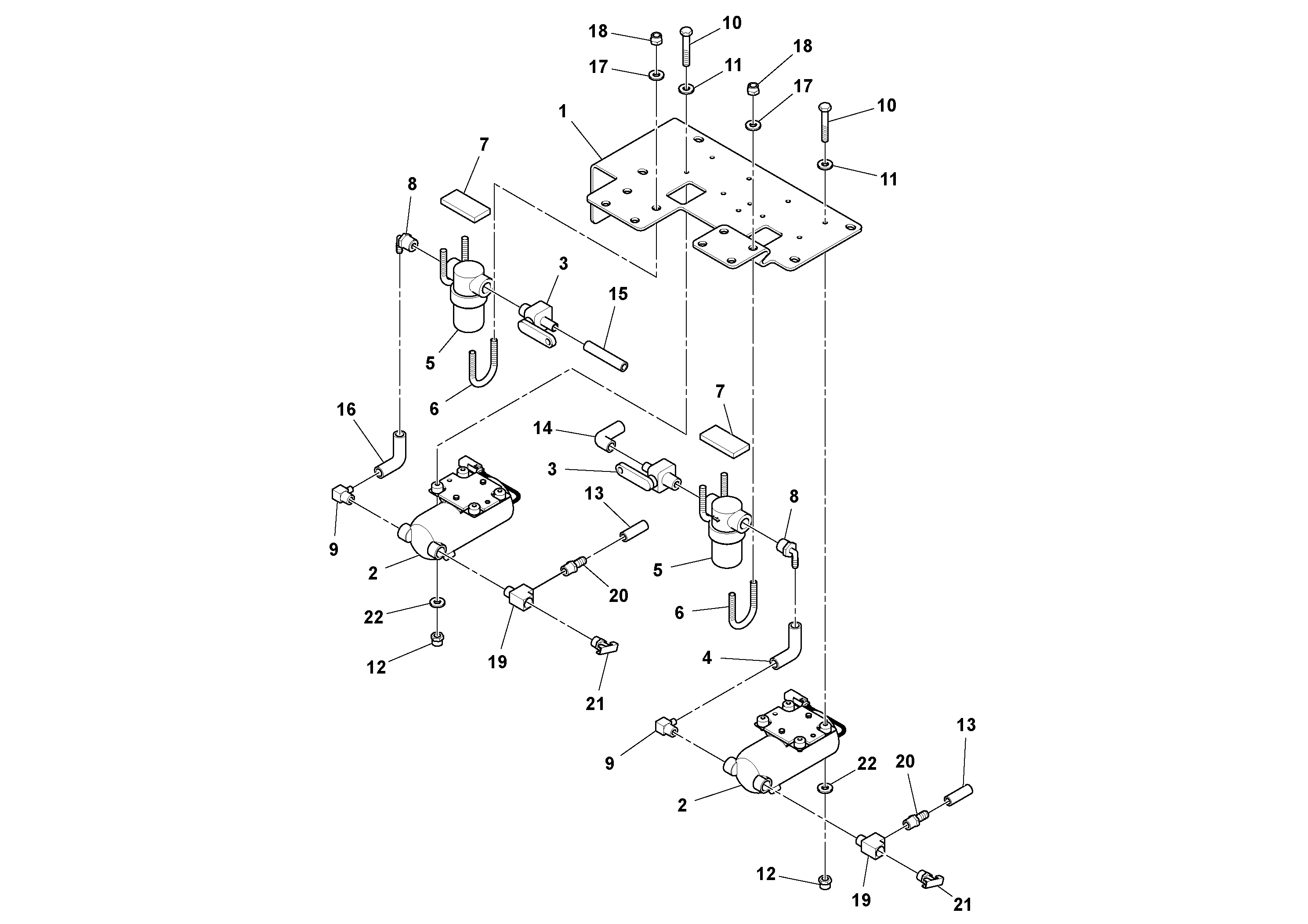 Схема запчастей Volvo DD132HF/DD138HF/HA/HFA S/N 197527- - 49019 Водяной насос в сборе 