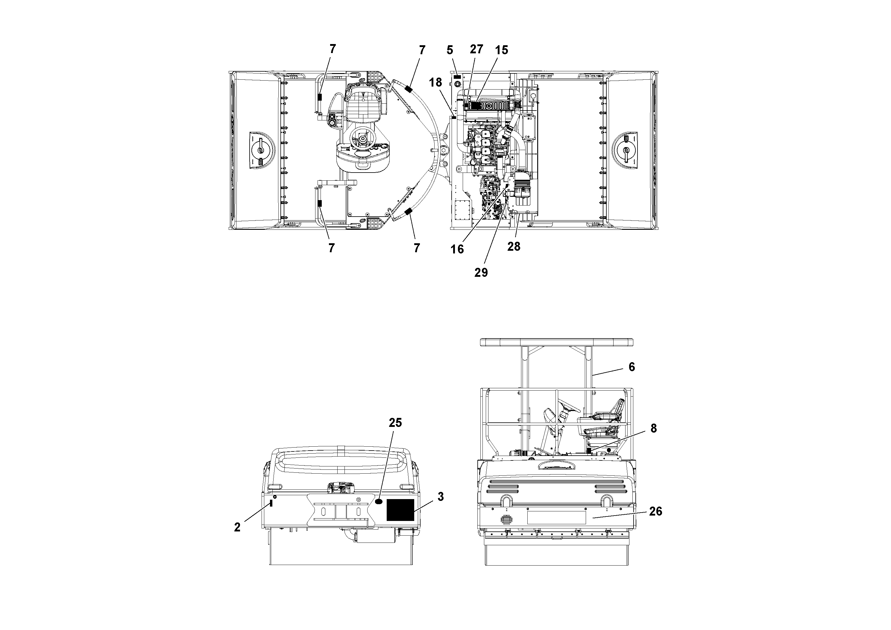 Схема запчастей Volvo DD132HF/DD138HF/HA/HFA S/N 197527- - 12068 Decal Installation 