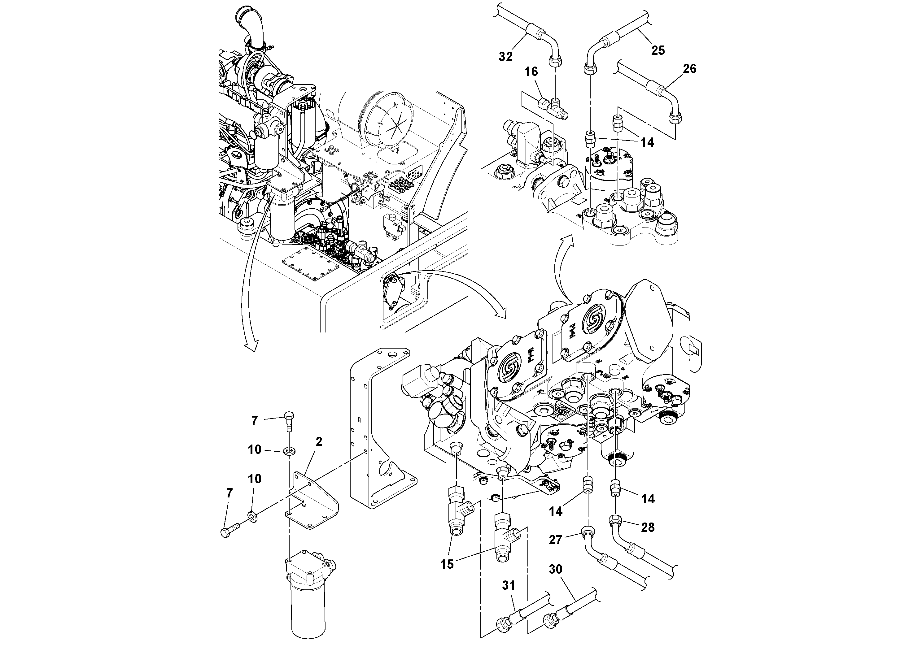 Схема запчастей Volvo DD132HF/DD138HF/HA/HFA S/N 197527- - 14999 Maintenance Package 