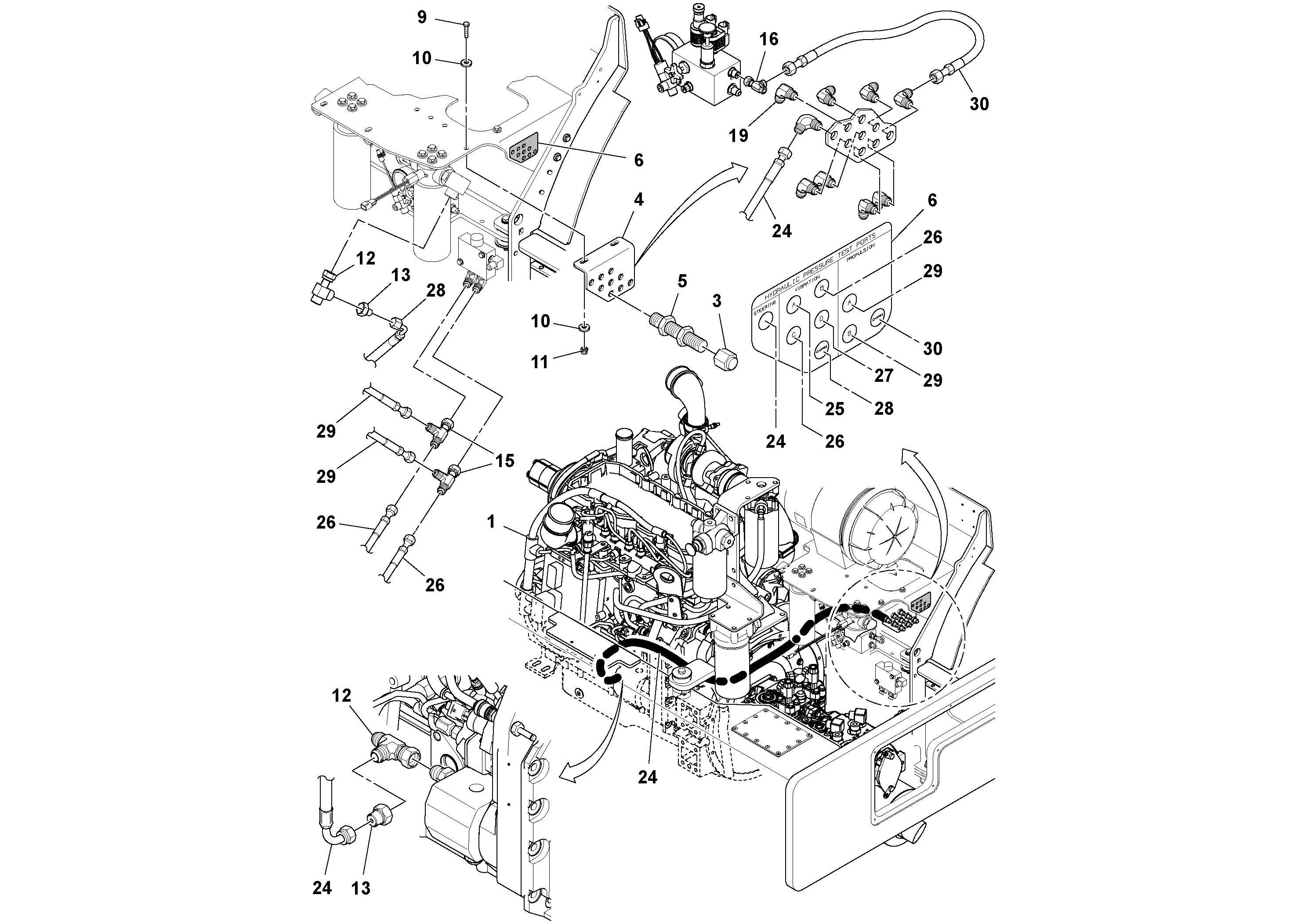 Схема запчастей Volvo DD132HF/DD138HF/HA/HFA S/N 197527- - 45534 Maintenance Package 