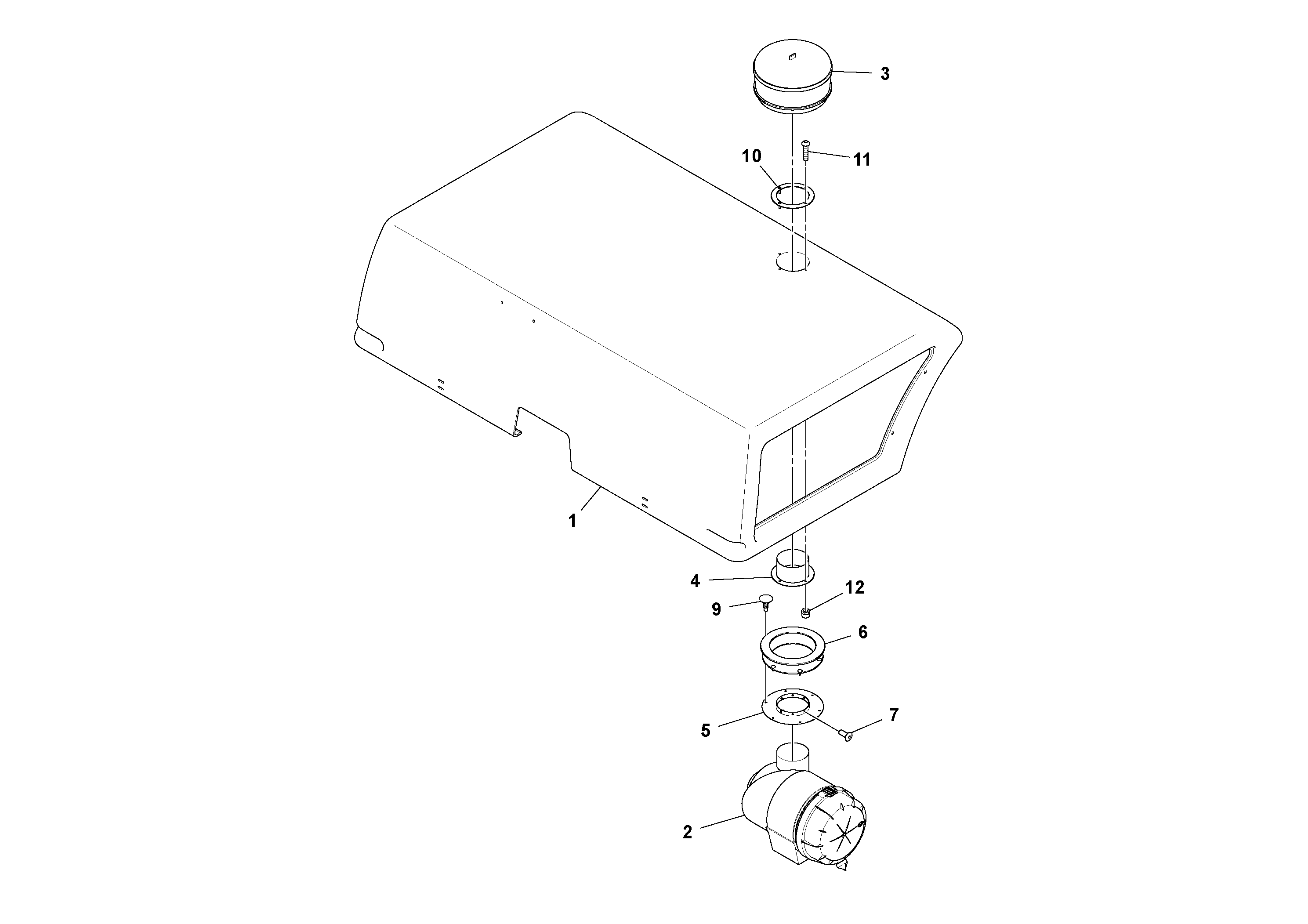 Схема запчастей Volvo DD132HF/DD138HF/HA/HFA S/N 197527- - 45539 Air Pre-cleaner Assembly 