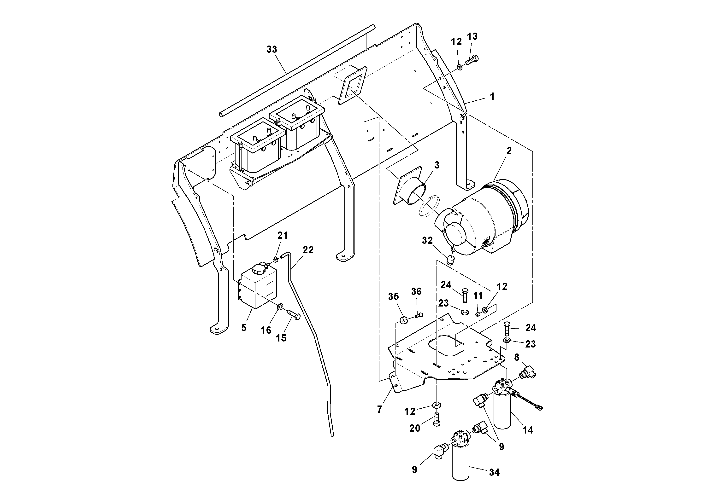 Схема запчастей Volvo DD132HF/DD138HF/HA/HFA S/N 197527- - 49952 Drum Skirt Assembly 