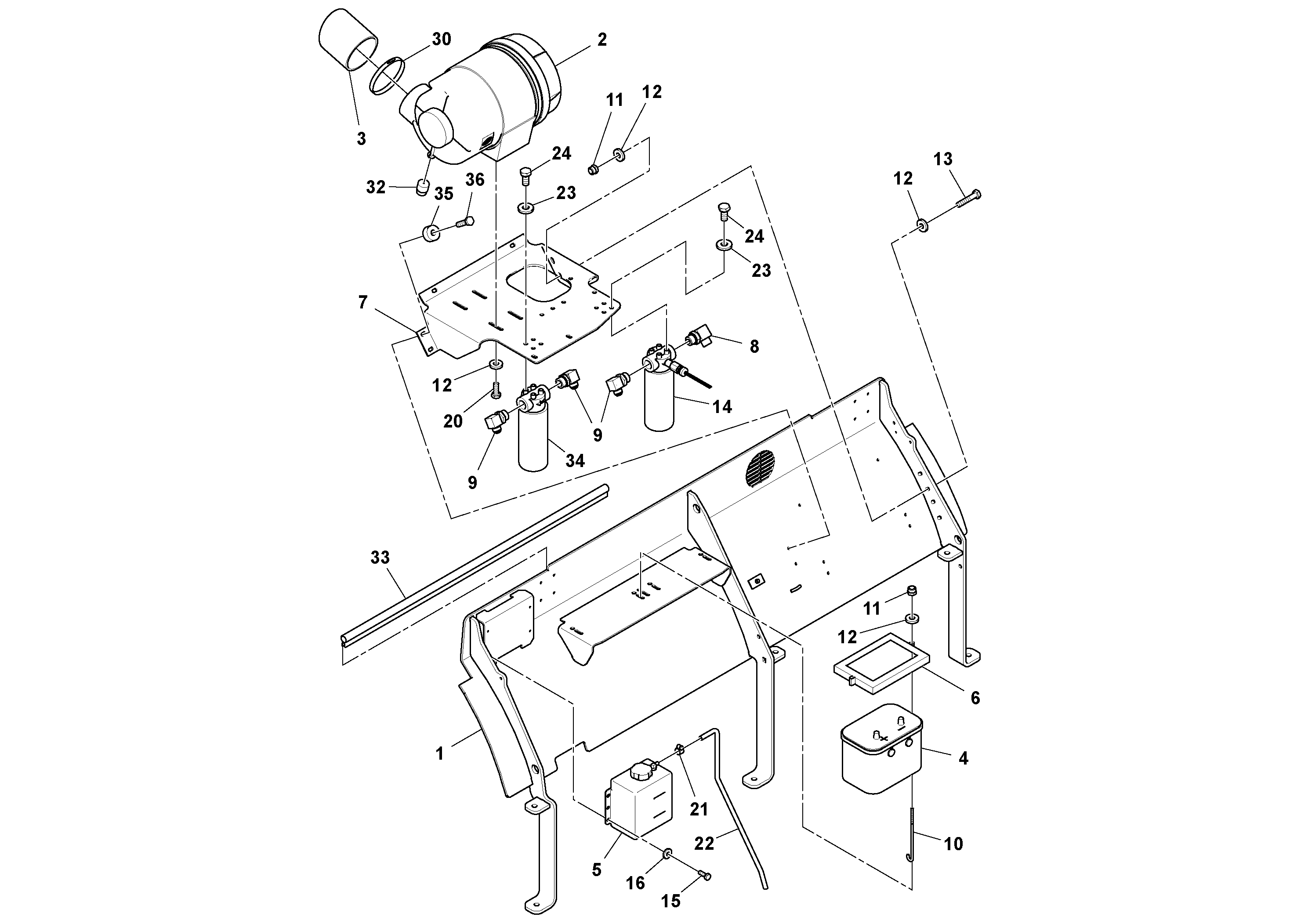 Схема запчастей Volvo DD132HF/DD138HF/HA/HFA S/N 197527- - 57743 Drum Skirt Assembly 