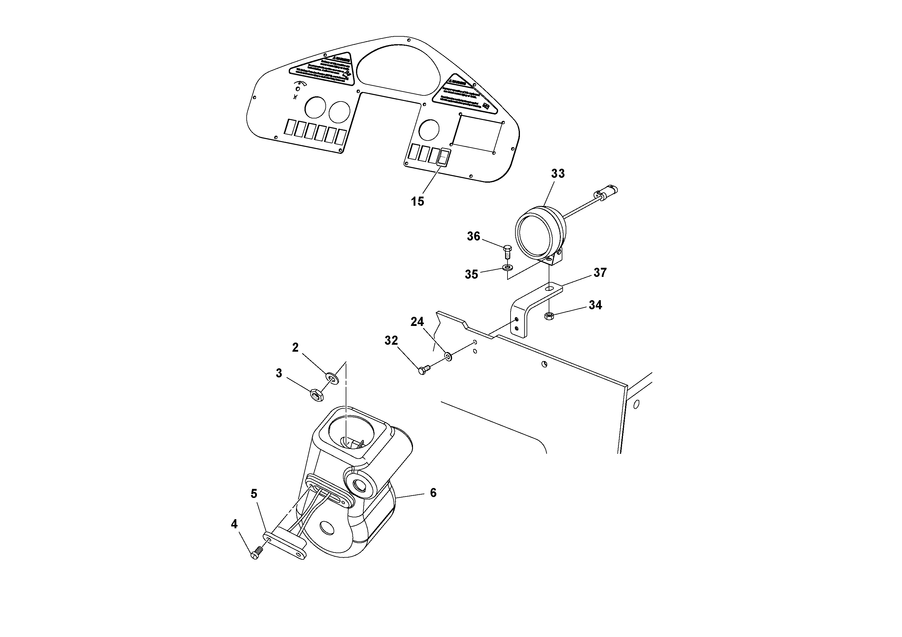 Схема запчастей Volvo DD132HF/DD138HF/HA/HFA S/N 197527- - 45931 Work lights Installation 