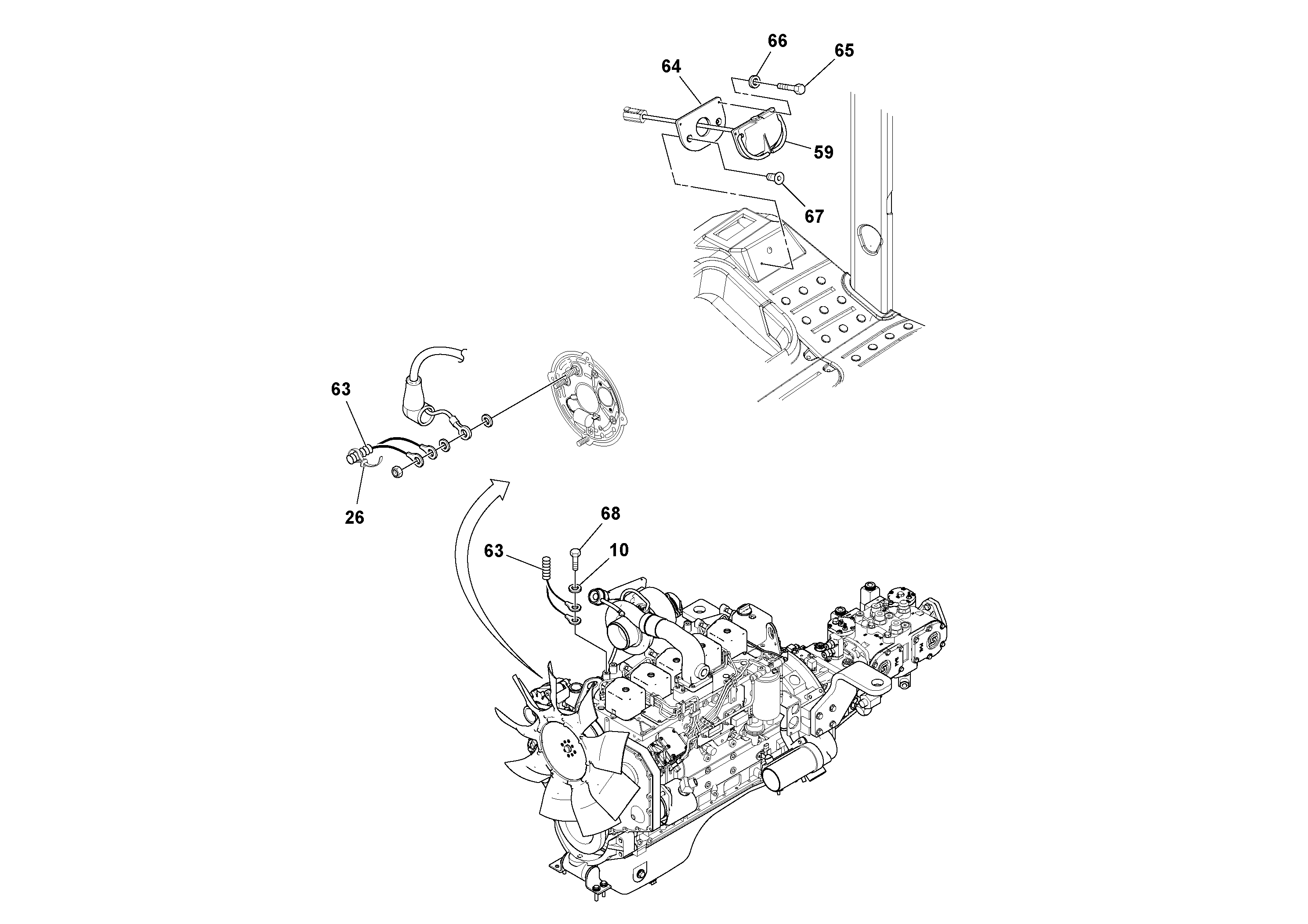 Схема запчастей Volvo DD132HF/DD138HF/HA/HFA S/N 197527- - 25973 Electrical 