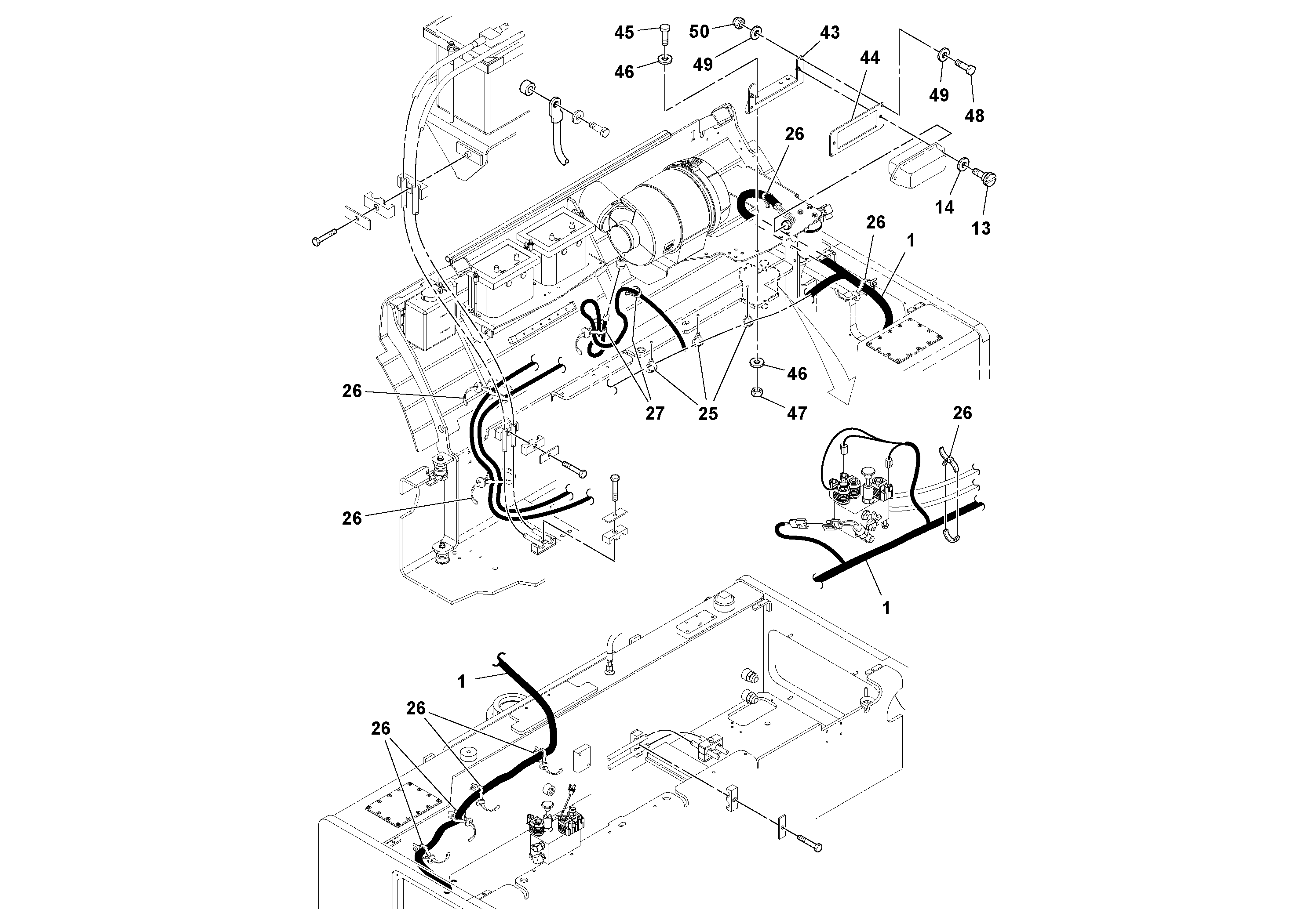 Схема запчастей Volvo DD132HF/DD138HF/HA/HFA S/N 197527- - 41405 Electrical 