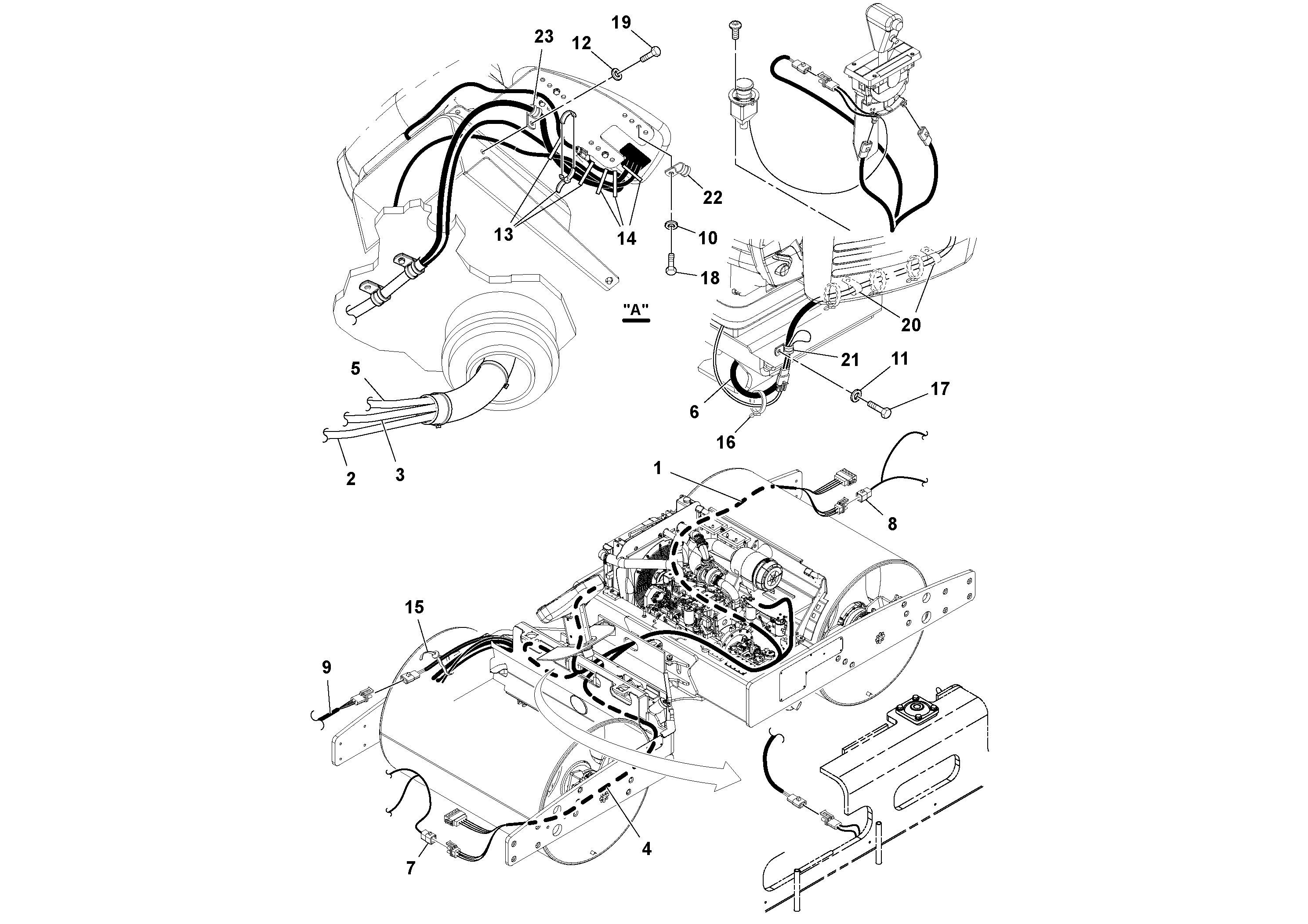Схема запчастей Volvo DD132HF/DD138HF/HA/HFA S/N 197527- - 44144 Electrical 