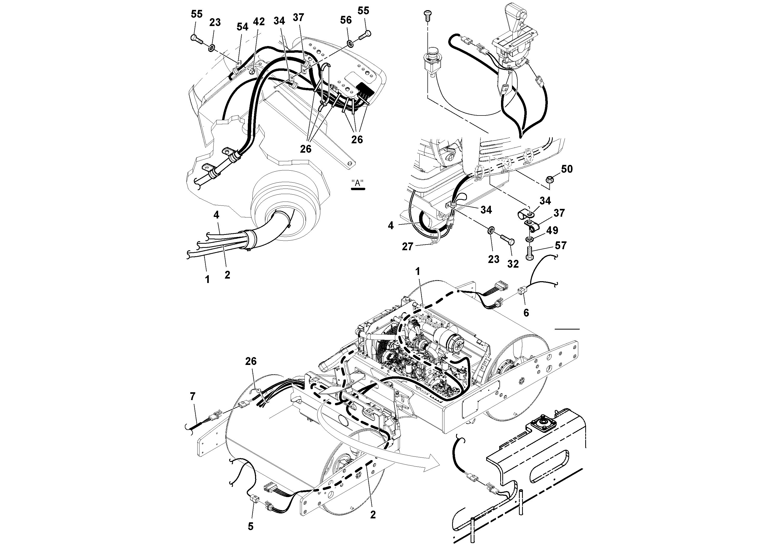 Схема запчастей Volvo DD132HF/DD138HF/HA/HFA S/N 197527- - 47232 Electrical 