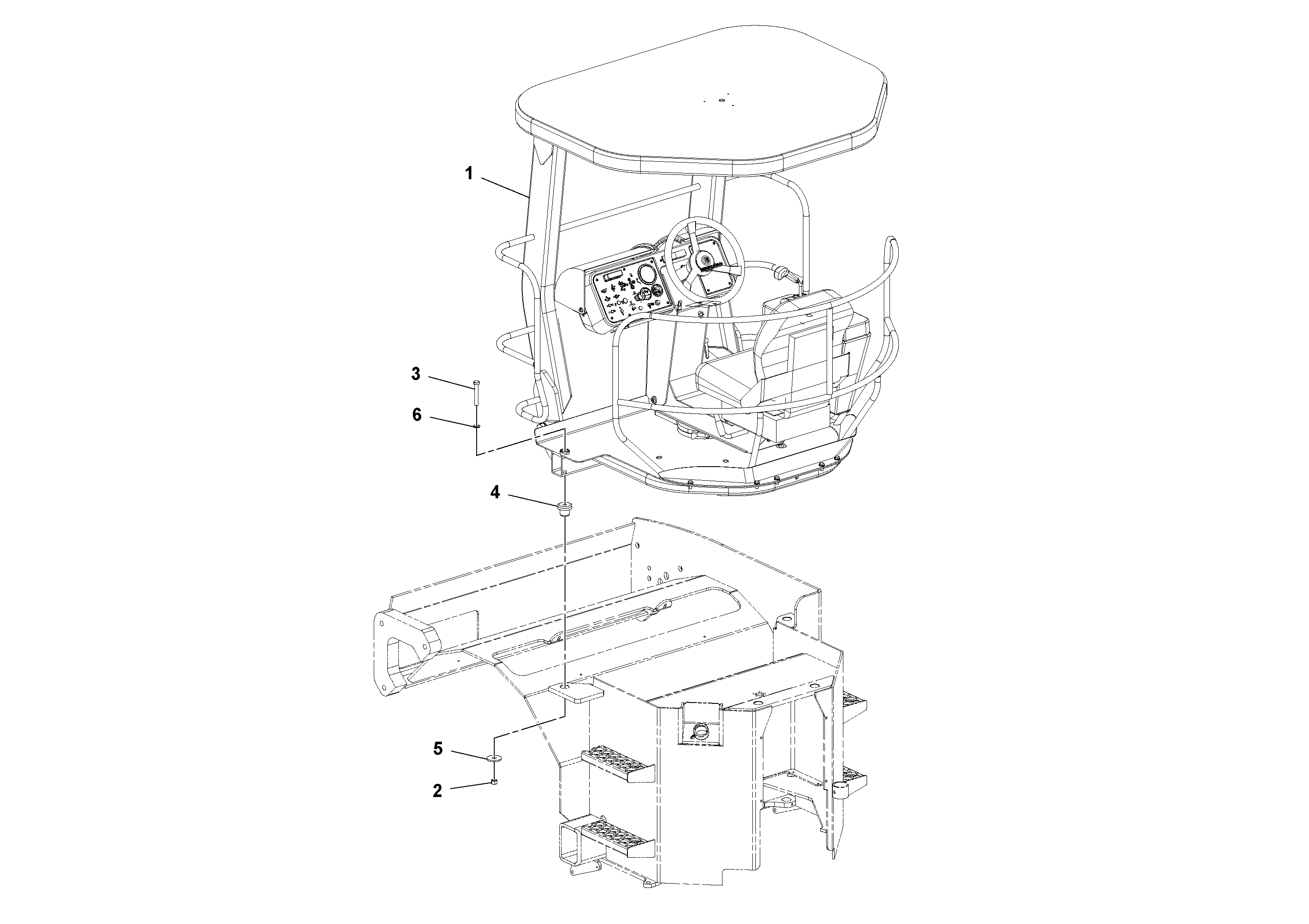 Схема запчастей Volvo DD70/DD70HF S/N 197522 - - 64420 ROPS/FOPS Installation 