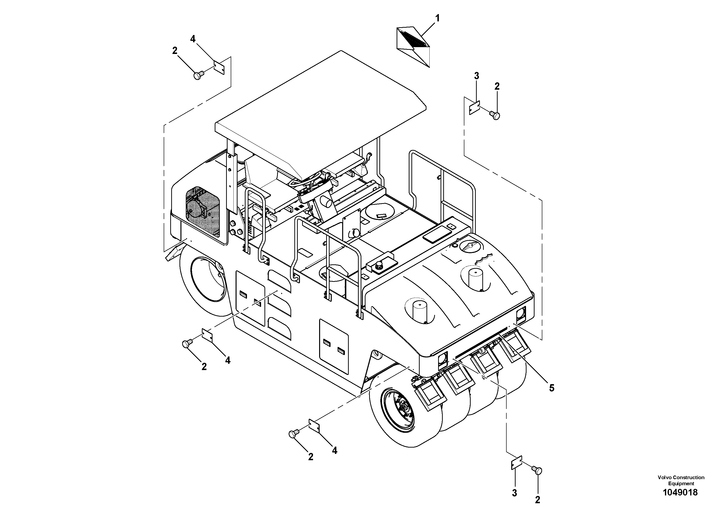 Схема запчастей Volvo PT220RH/PT240RH - 48072 Decal Installation 