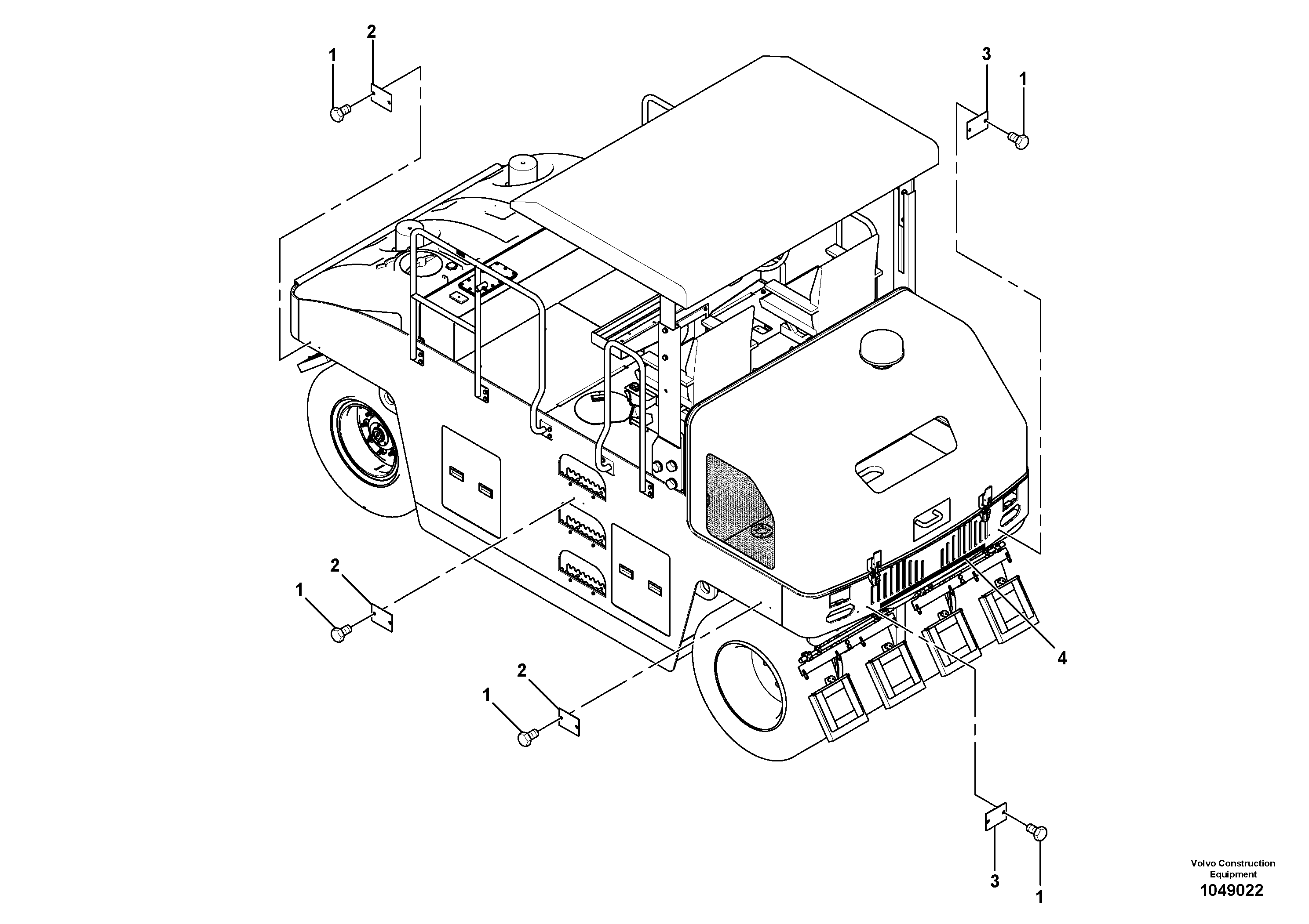 Схема запчастей Volvo PT220RH/PT240RH - 48075 Decal Installation 