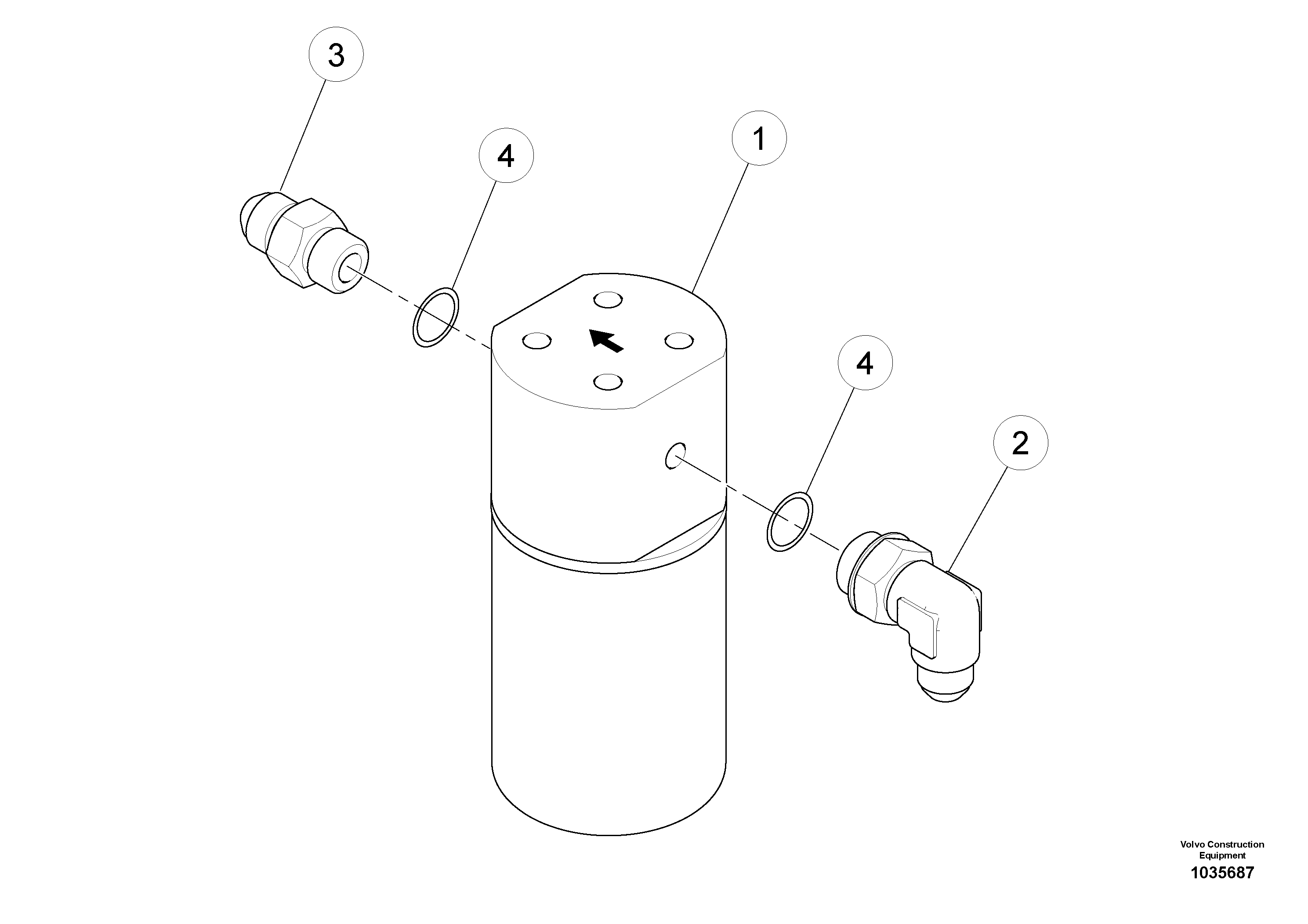 Схема запчастей Volvo PT220RH/PT240RH - 47653 Charge Filter Assembly 