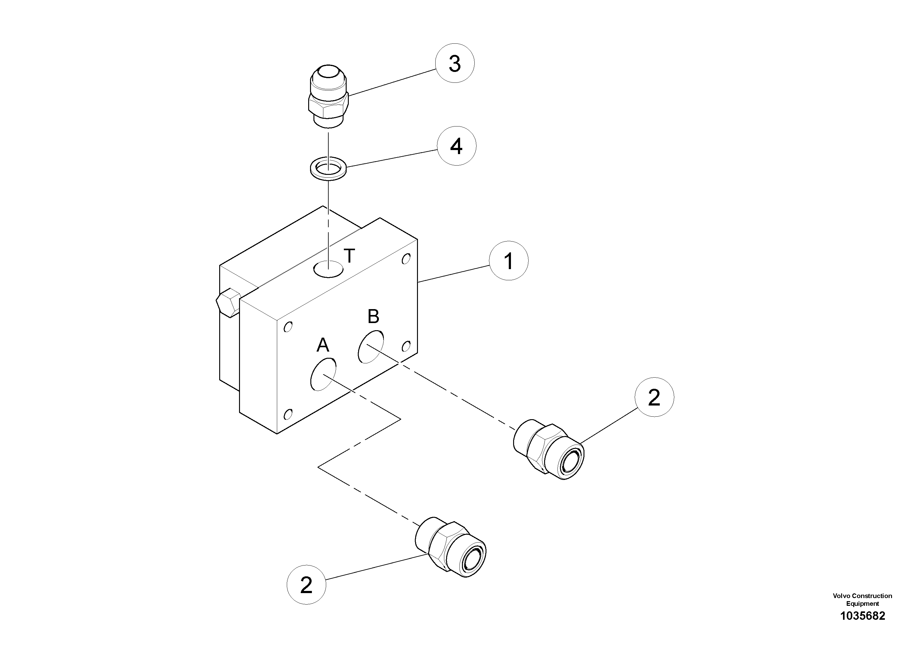 Схема запчастей Volvo PT220RH/PT240RH - 47654 Exchange Block Assembly 