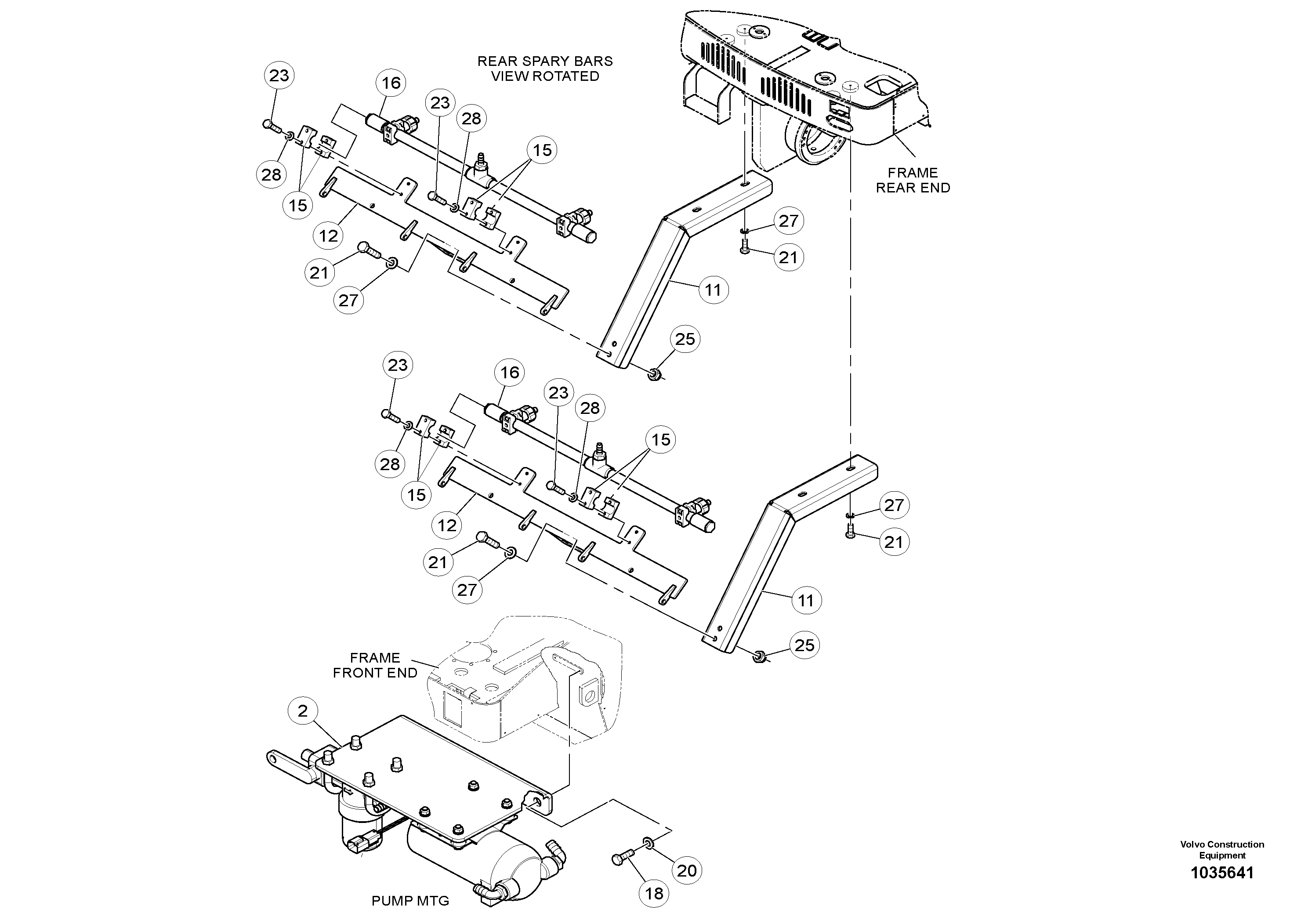 Схема запчастей Volvo PT220RH/PT240RH - 106541 Water System Installation 