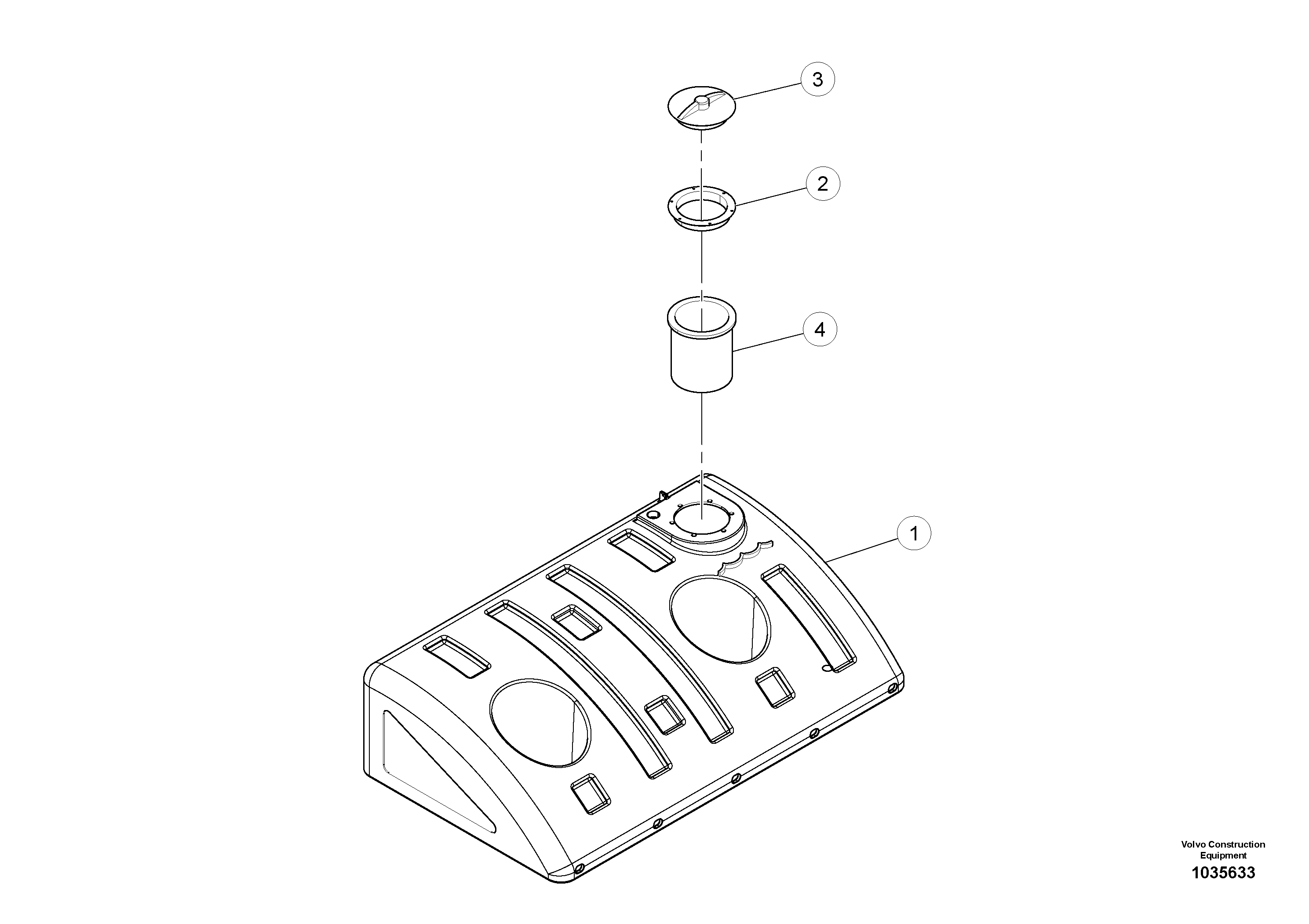 Схема запчастей Volvo PT220RH/PT240RH - 47659 Water Tank Assembly 