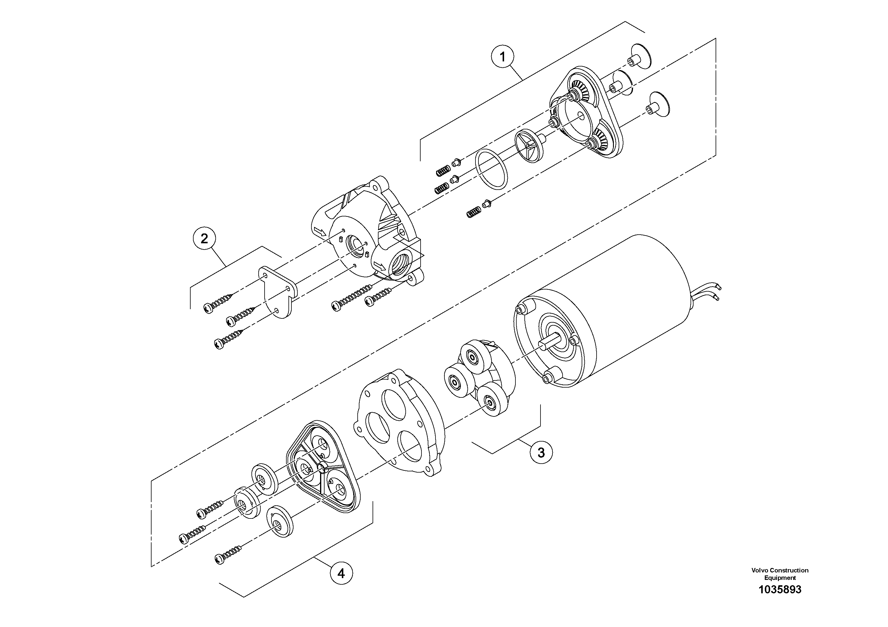 Схема запчастей Volvo PT220RH/PT240RH - 65562 Water Pump Internal Breakdown 