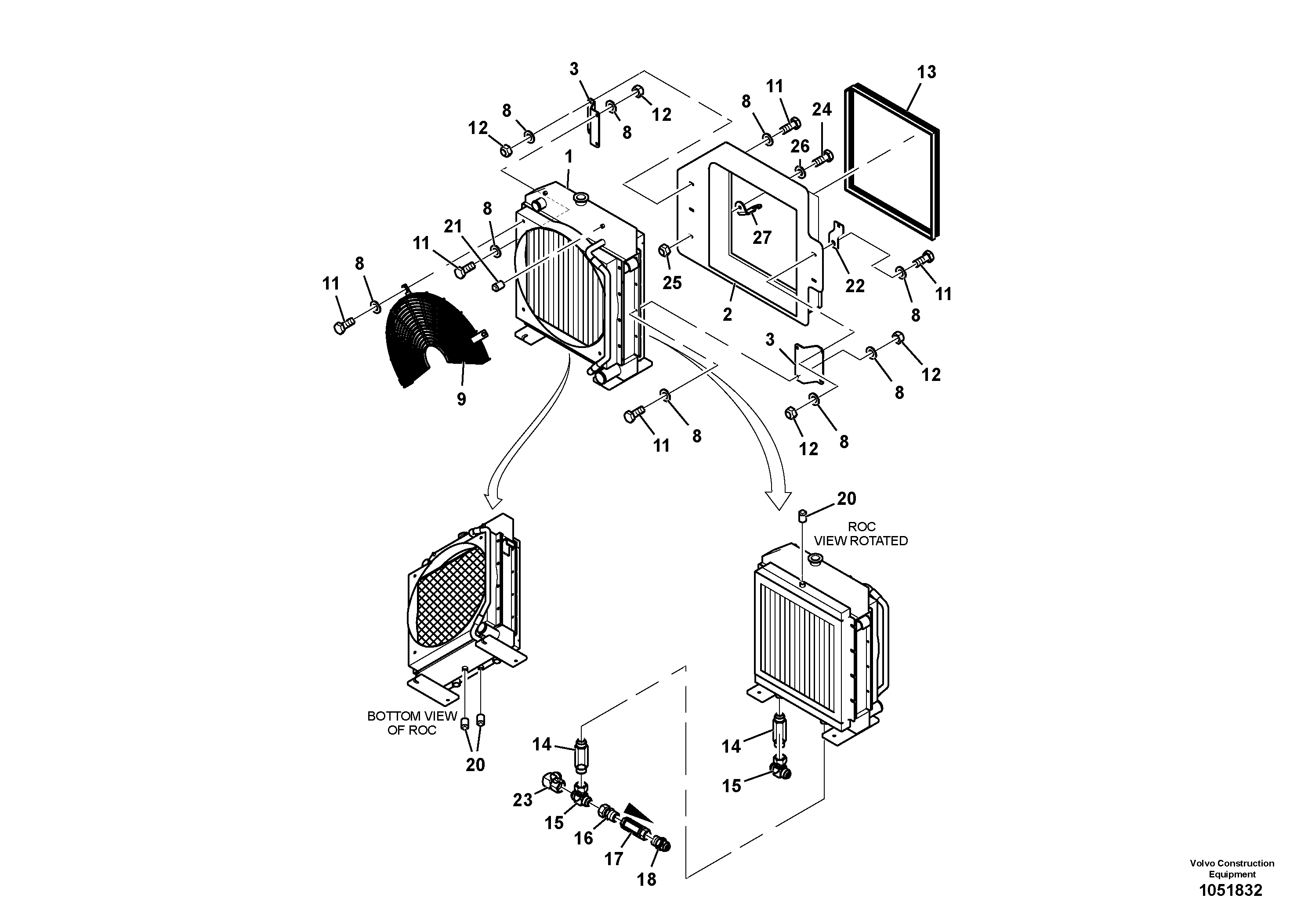 Схема запчастей Volvo PT220RH/PT240RH - 60860 Система охлаждения 