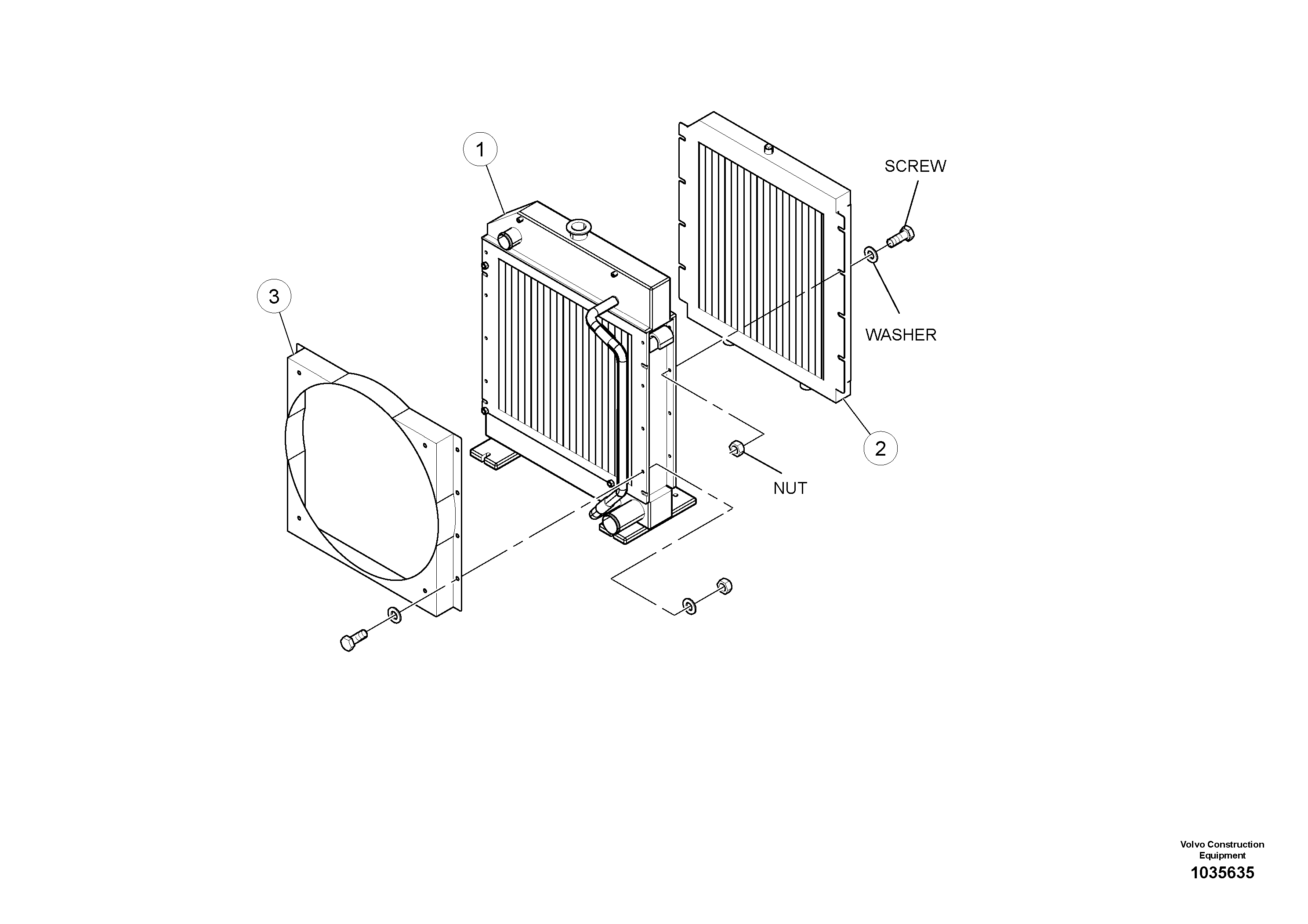 Схема запчастей Volvo PT220RH/PT240RH - 60861 Radiator and Cooling Assembly 