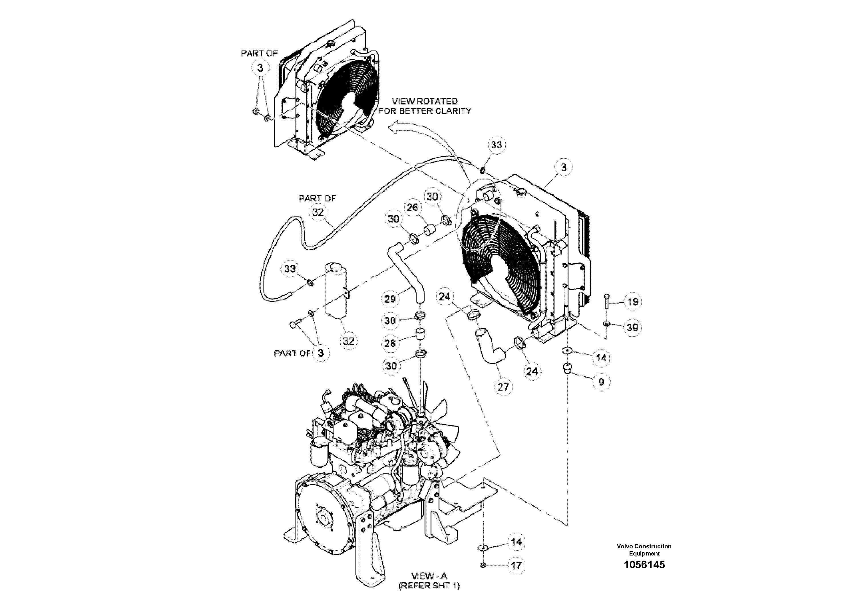 Схема запчастей Volvo PT220RH/PT240RH - 85937 Система охлаждения 