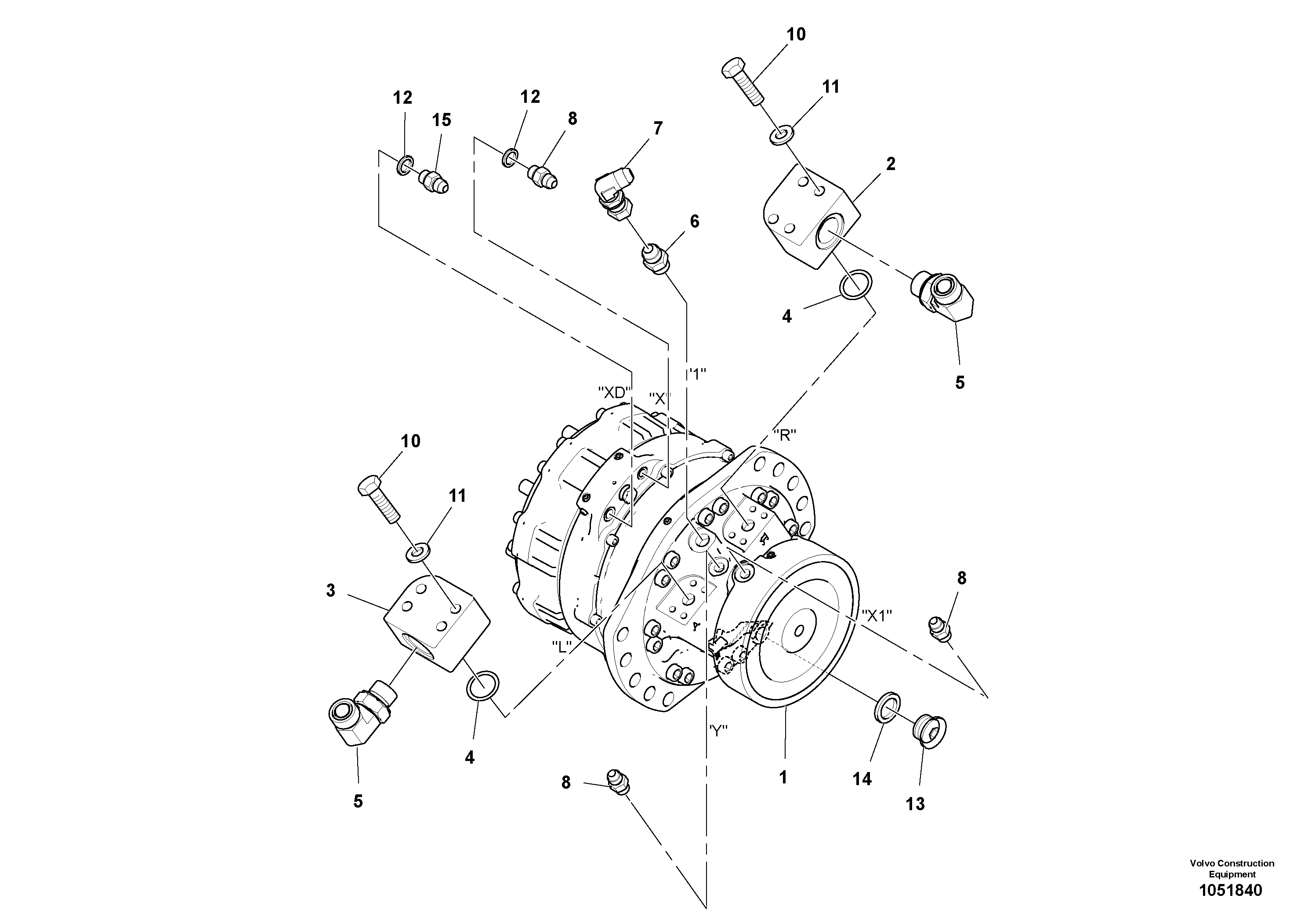 Схема запчастей Volvo PT220RH/PT240RH - 44271 Hydraulic Motor Assembly 