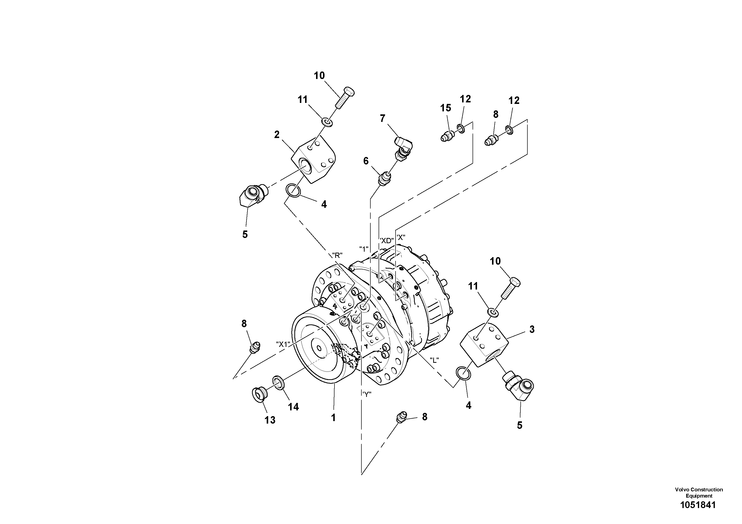 Схема запчастей Volvo PT220RH/PT240RH - 45921 Hydraulic Motor Assembly 
