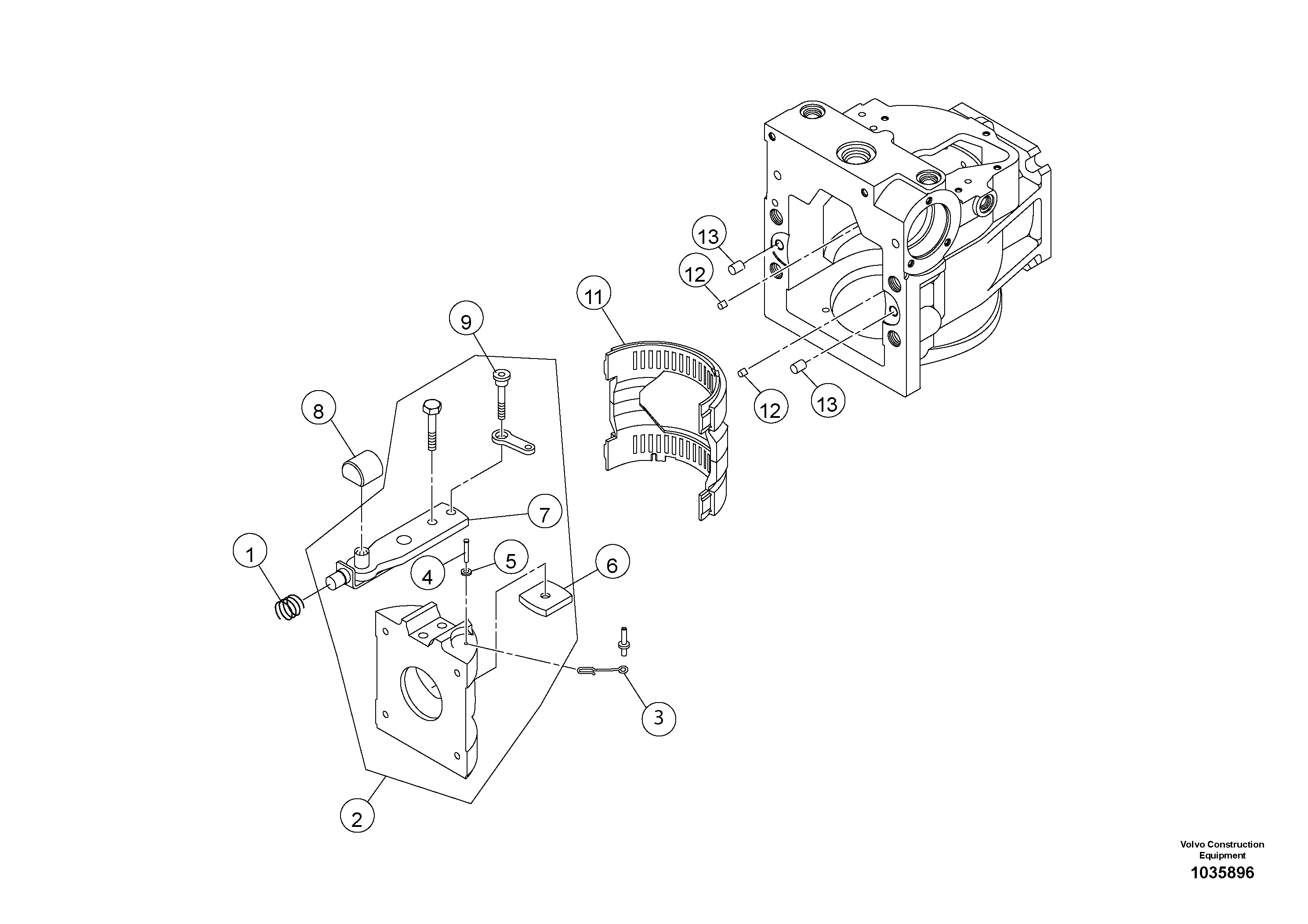 Схема запчастей Volvo PT220RH/PT240RH - 36242 Propulsion Pump - Internal Breakdown 