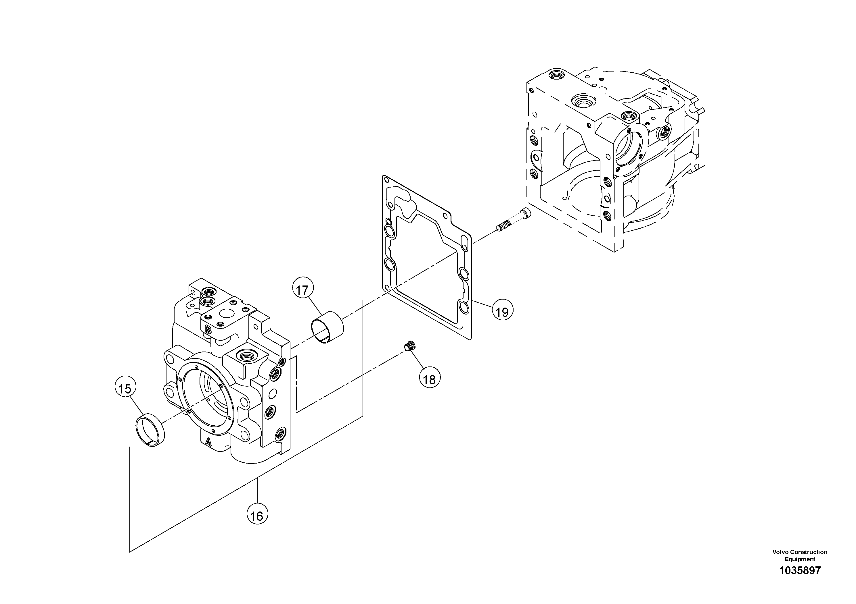Схема запчастей Volvo PT220RH/PT240RH - 36247 Propulsion Pump - Internal Breakdown 