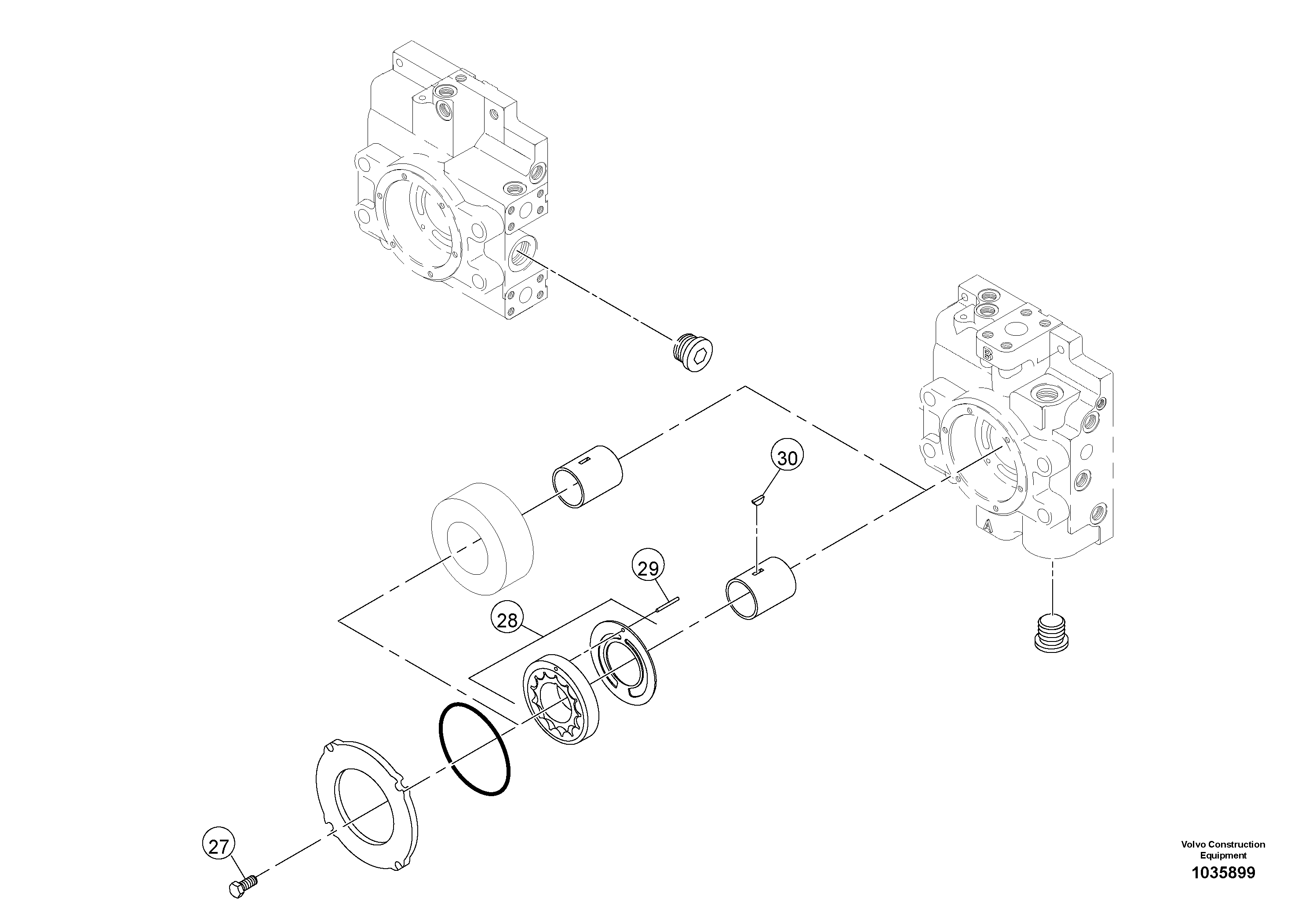 Схема запчастей Volvo PT220RH/PT240RH - 37644 Propulsion Pump - Internal Breakdown 