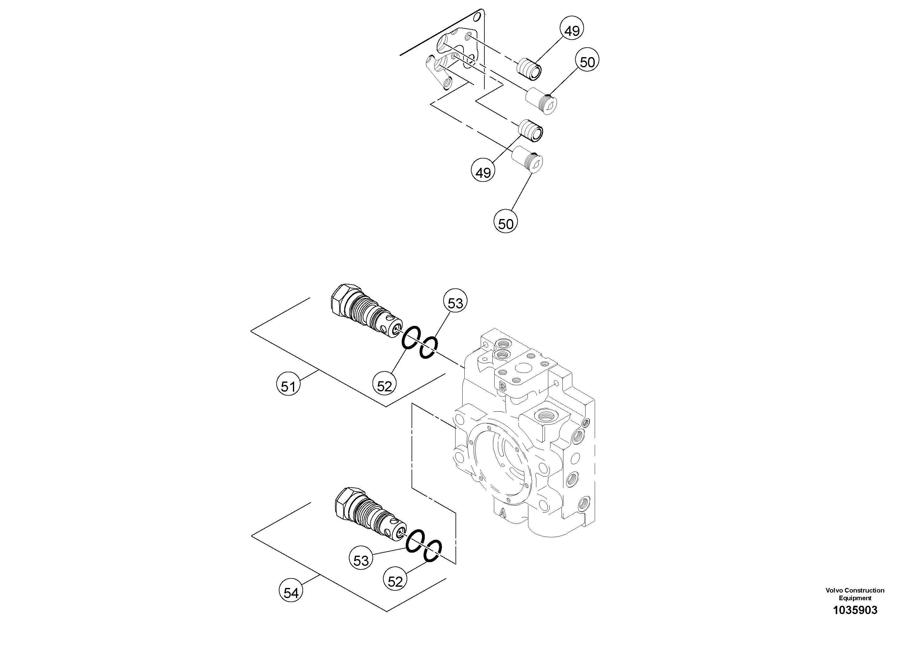 Схема запчастей Volvo PT220RH/PT240RH - 37659 Propulsion Pump - Internal Breakdown 