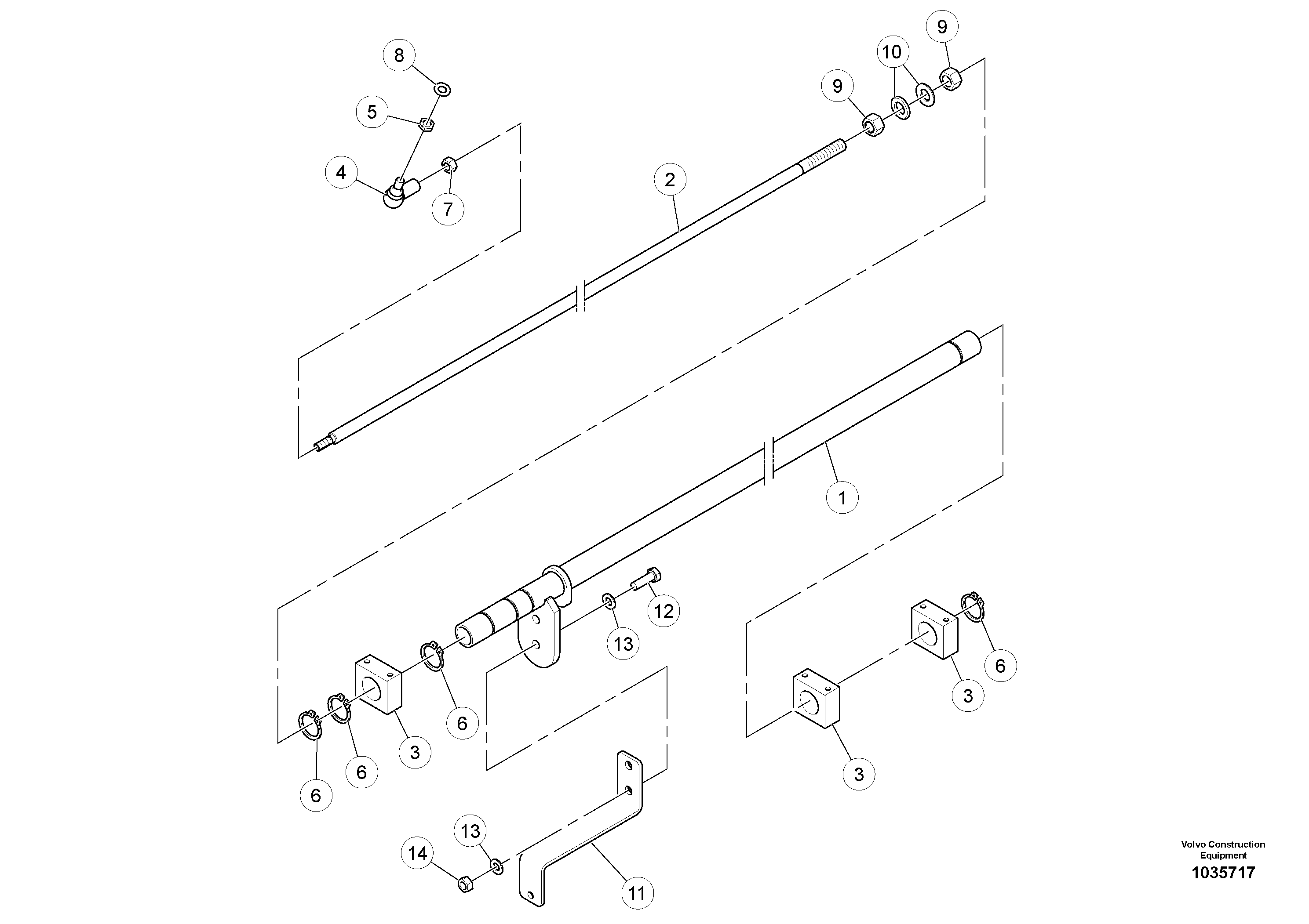 Схема запчастей Volvo PT220RH/PT240RH - 50529 Propulsion Rod Assembly 
