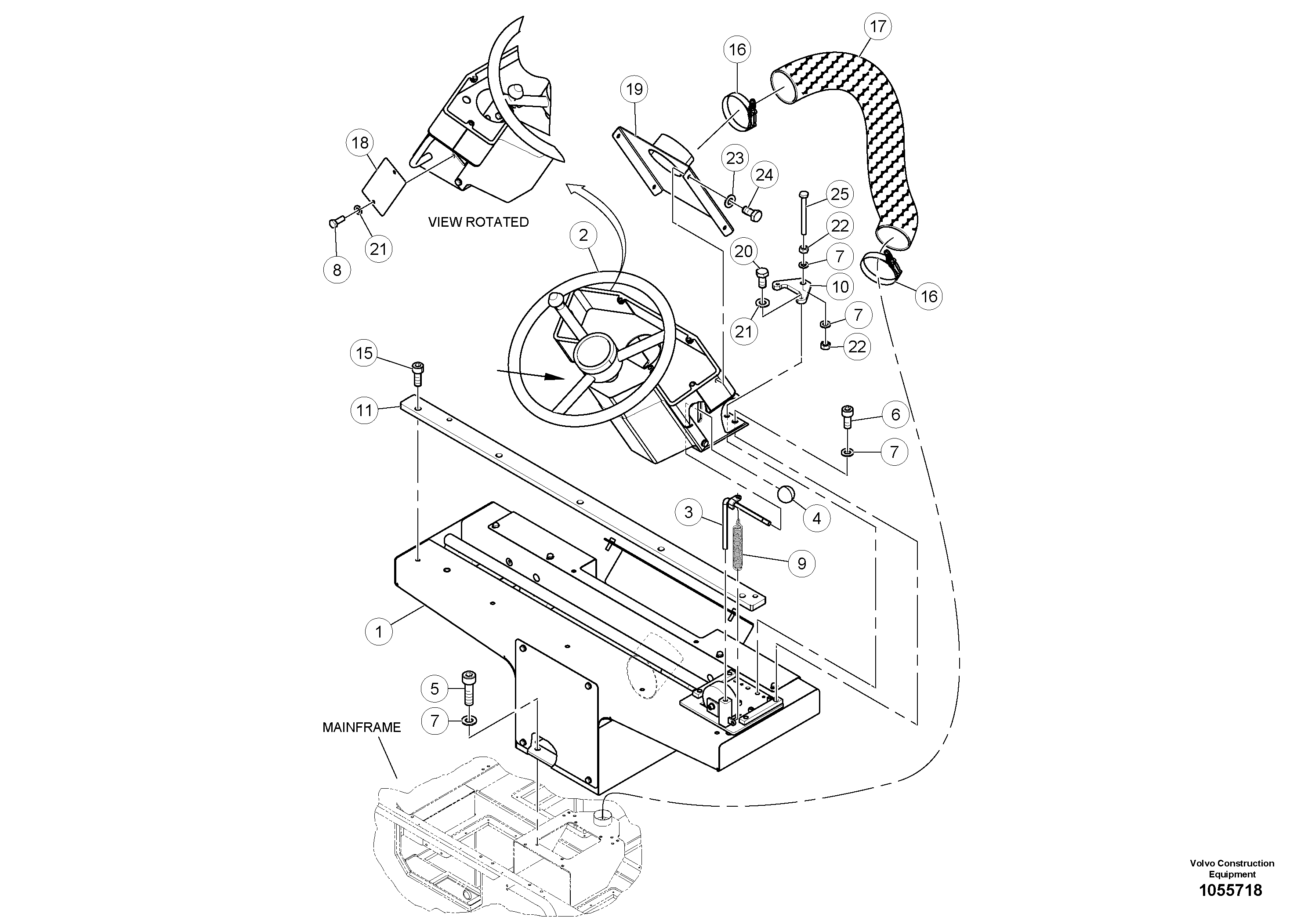 Схема запчастей Volvo PT220RH/PT240RH - 106513 Control Console Installation 