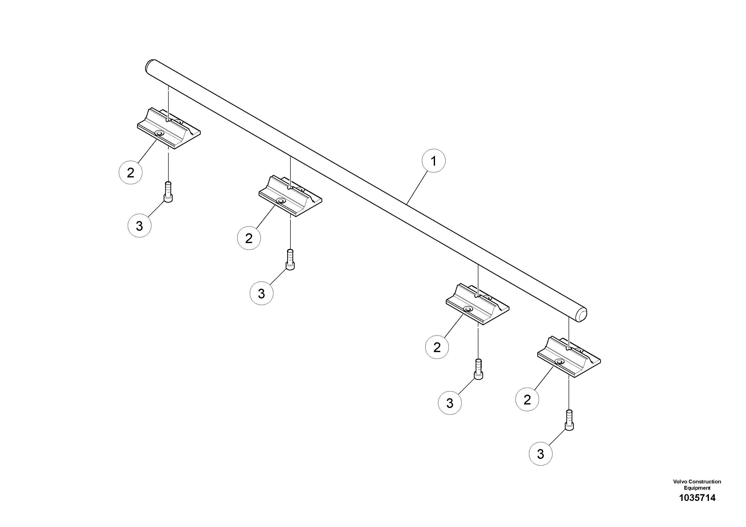 Схема запчастей Volvo PT220RH/PT240RH - 50534 Console Railing Assembly 
