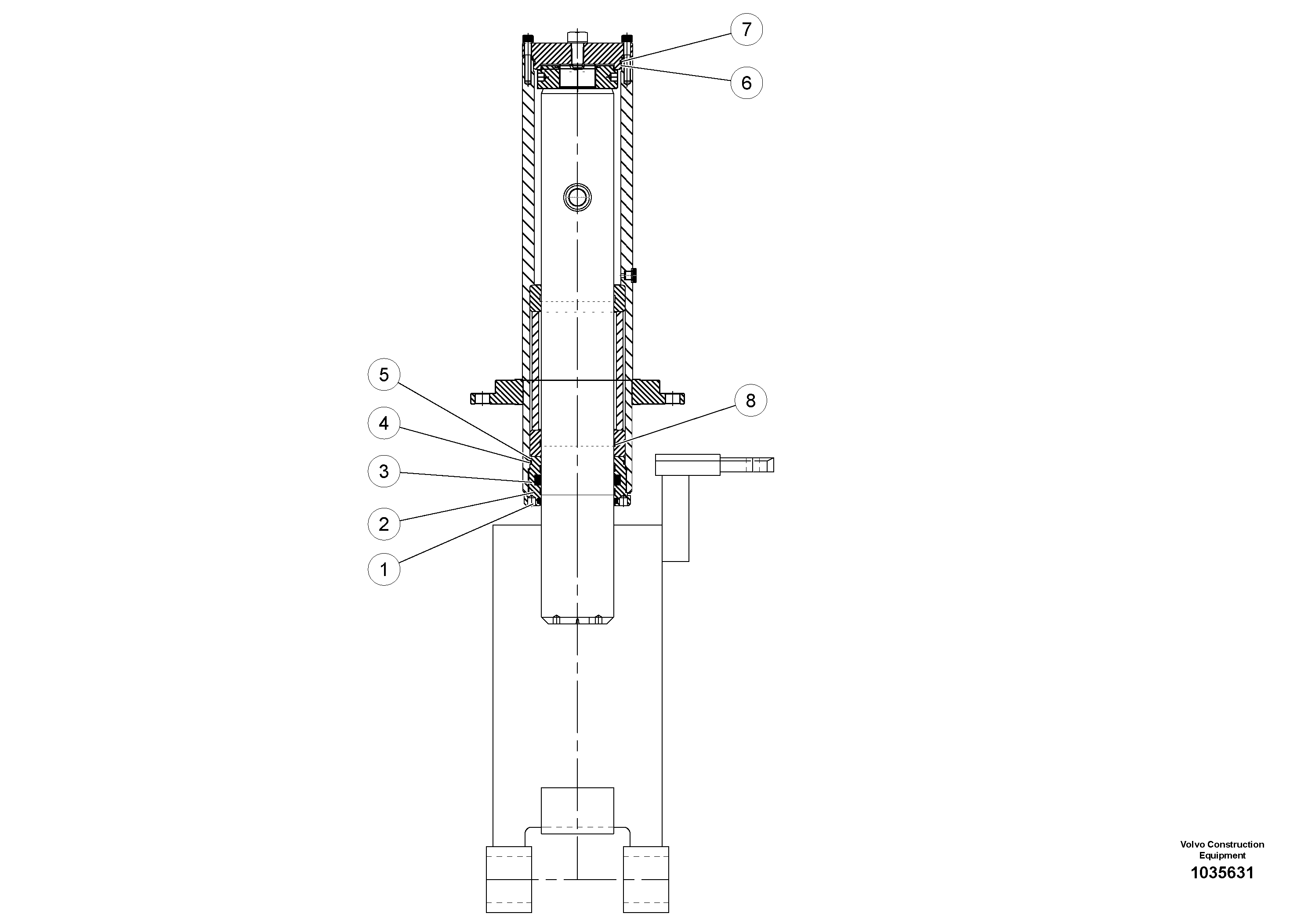 Схема запчастей Volvo PT220RH/PT240RH - 50536 Hydraulic Suspension Cylinder Seal Kit 