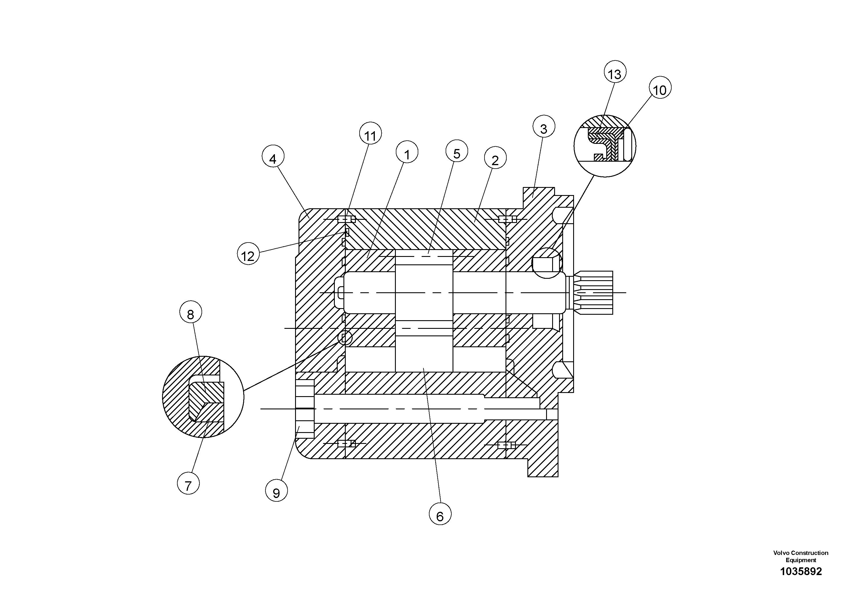 Схема запчастей Volvo PT220RH/PT240RH - 50538 Гидронасос рулевой 