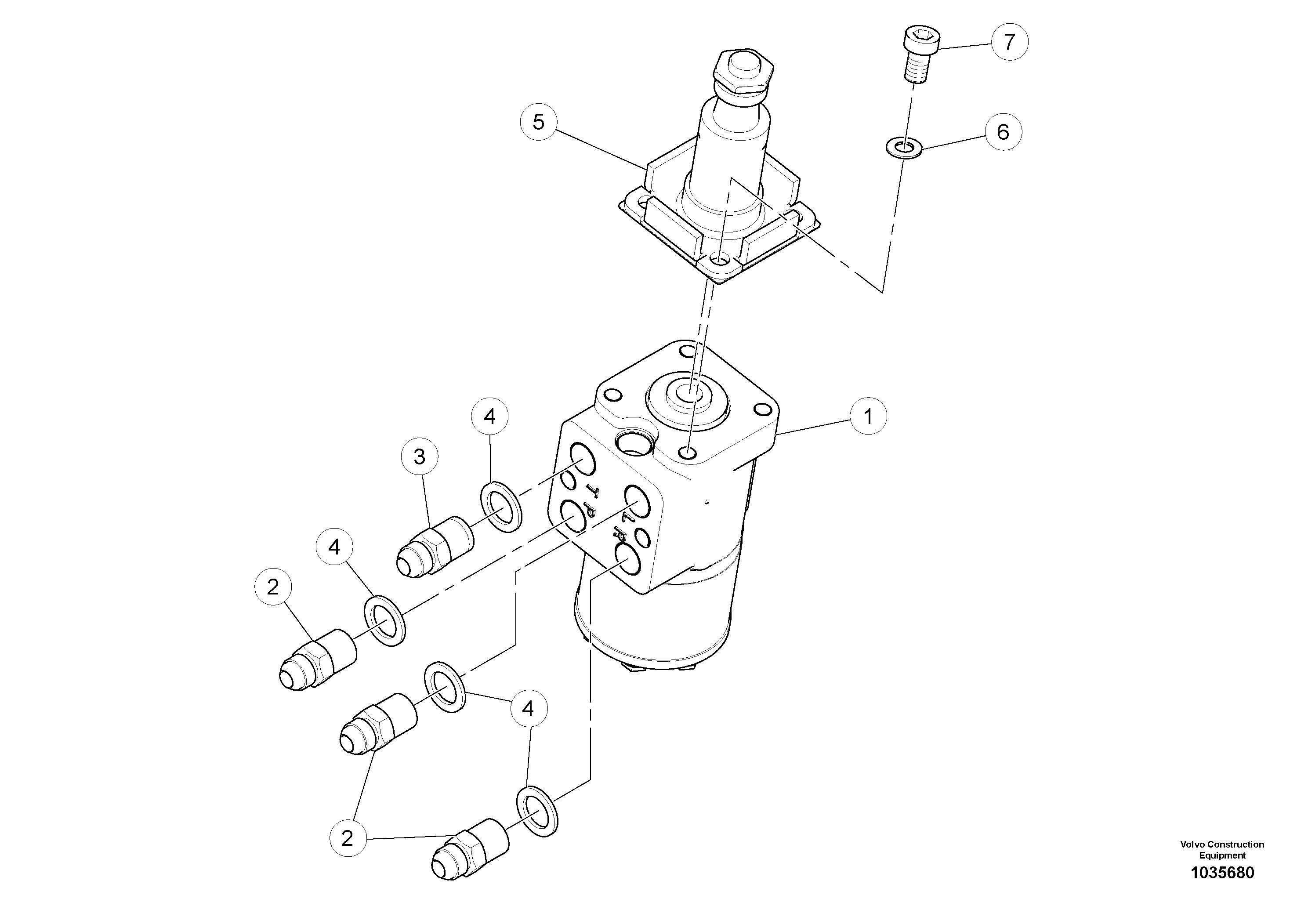 Схема запчастей Volvo PT220RH/PT240RH - 58446 Steering Valve Assembly 